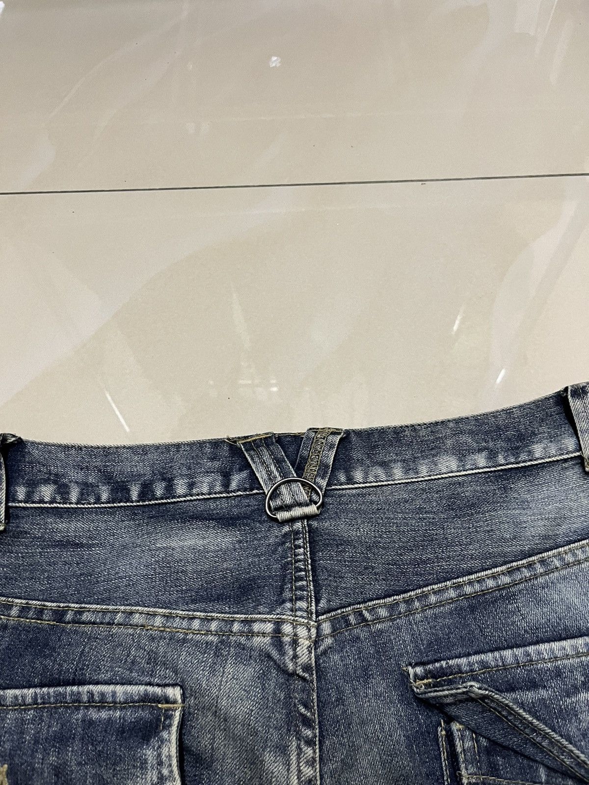 PPFM PPFM J spiral cut bondage curved punk style denim Size US 33 - 20 Thumbnail