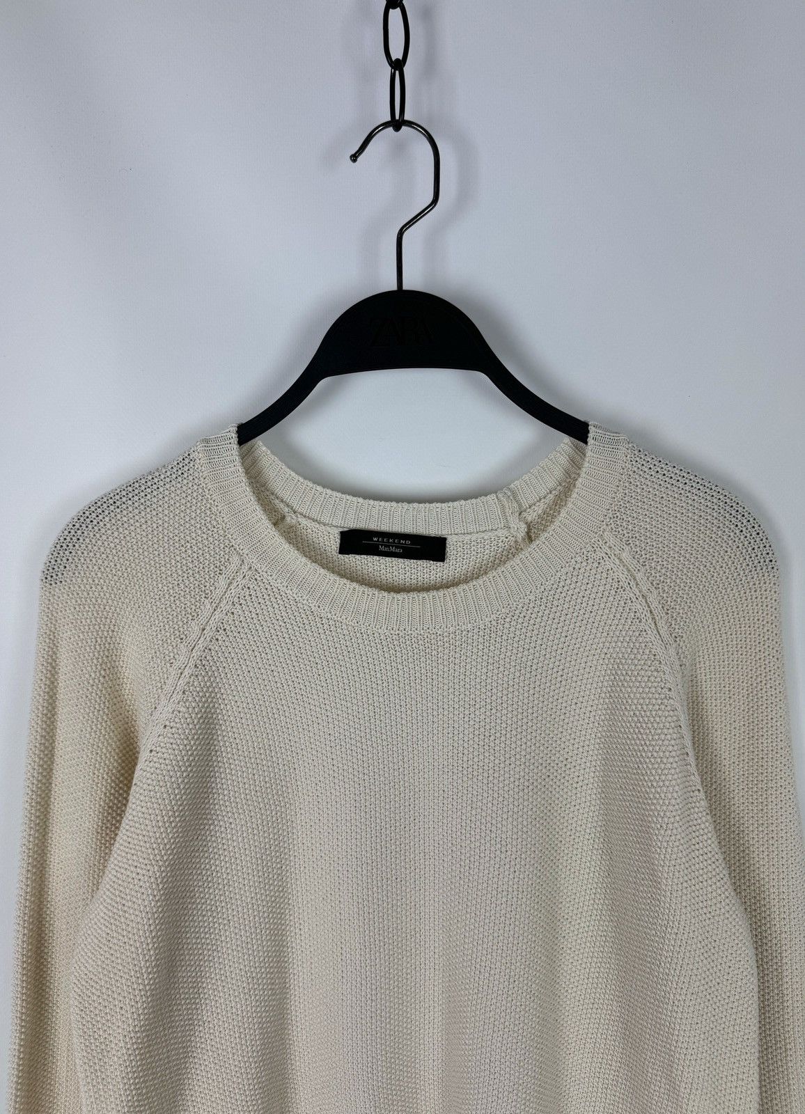 Weekend Max Mara Weekend Max Mara Beige Cotton Basic Sweater Size M / US 6-8 / IT 42-44 - 3 Thumbnail