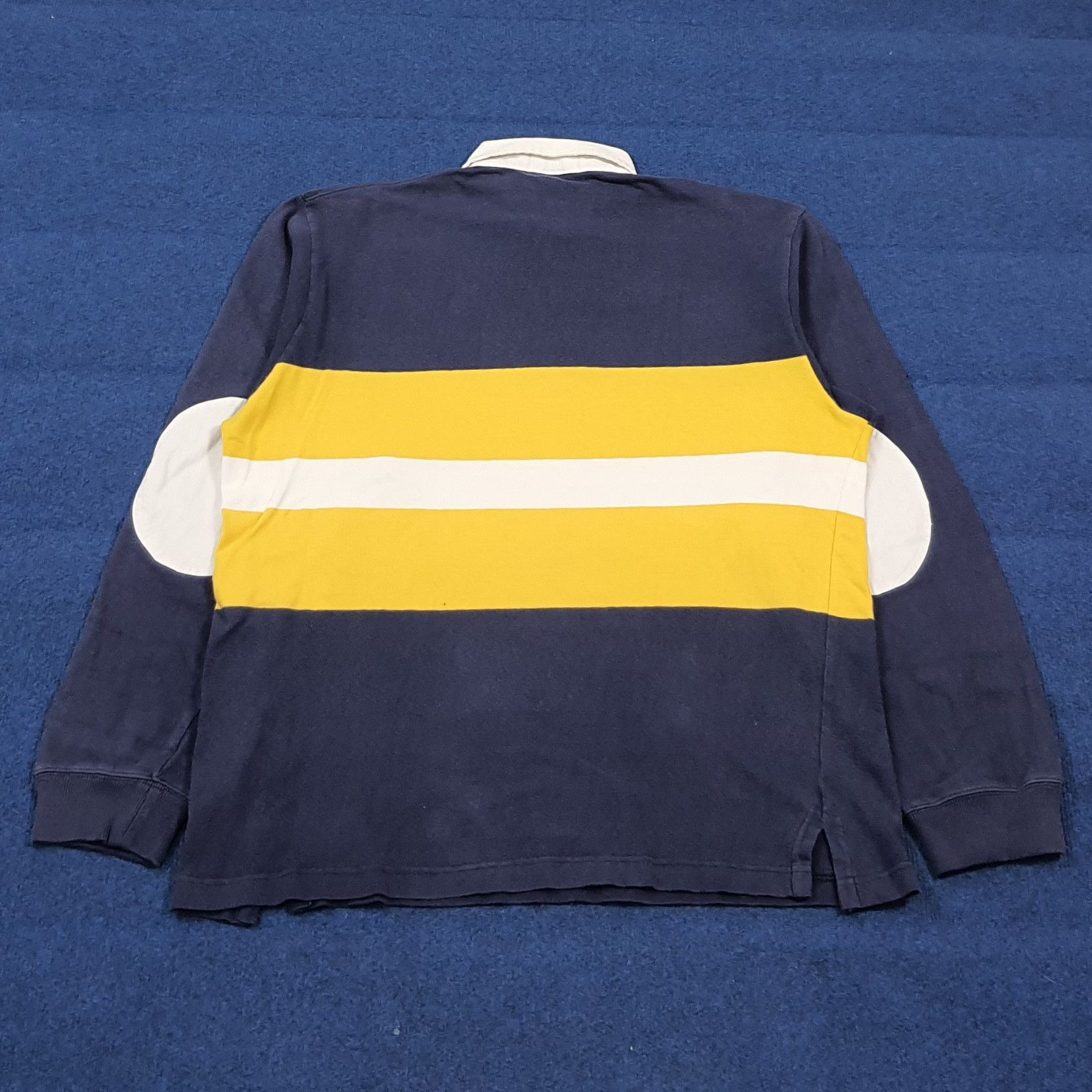 Polo Ralph Lauren Vintage Ralph Lauren Striped Rugby Polo Sweatshirt E1N17 Size US L / EU 52-54 / 3 - 3 Thumbnail