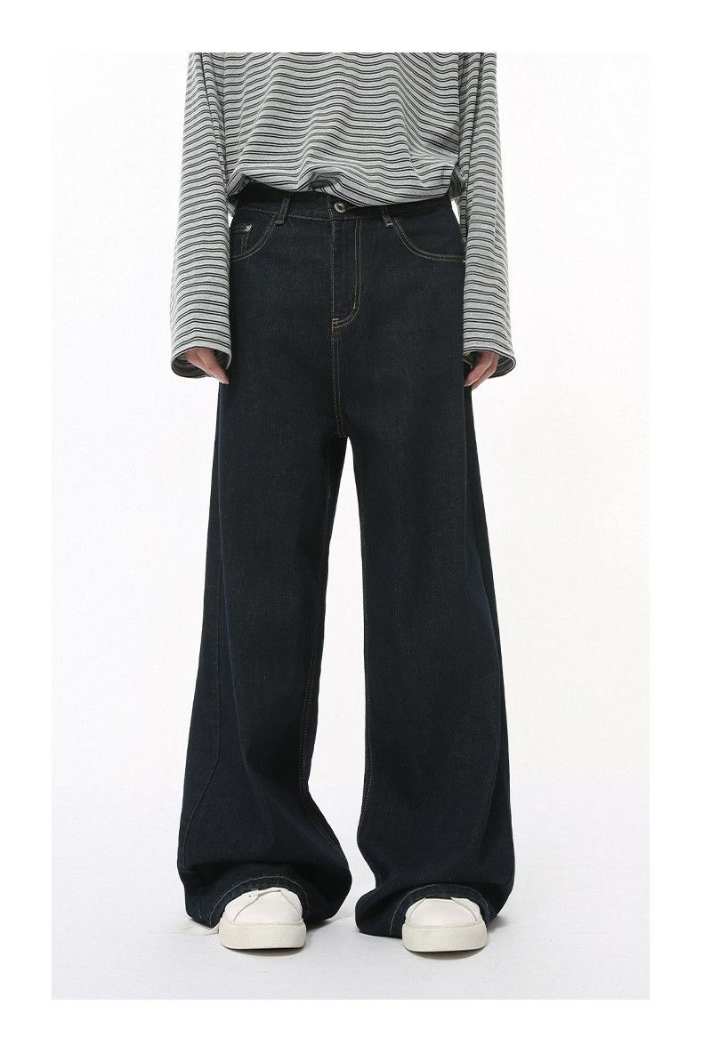 Japanese Brand Japanese retro style cleanfit blue loose-fit jeans Size US 32 / EU 48 - 2 Thumbnail
