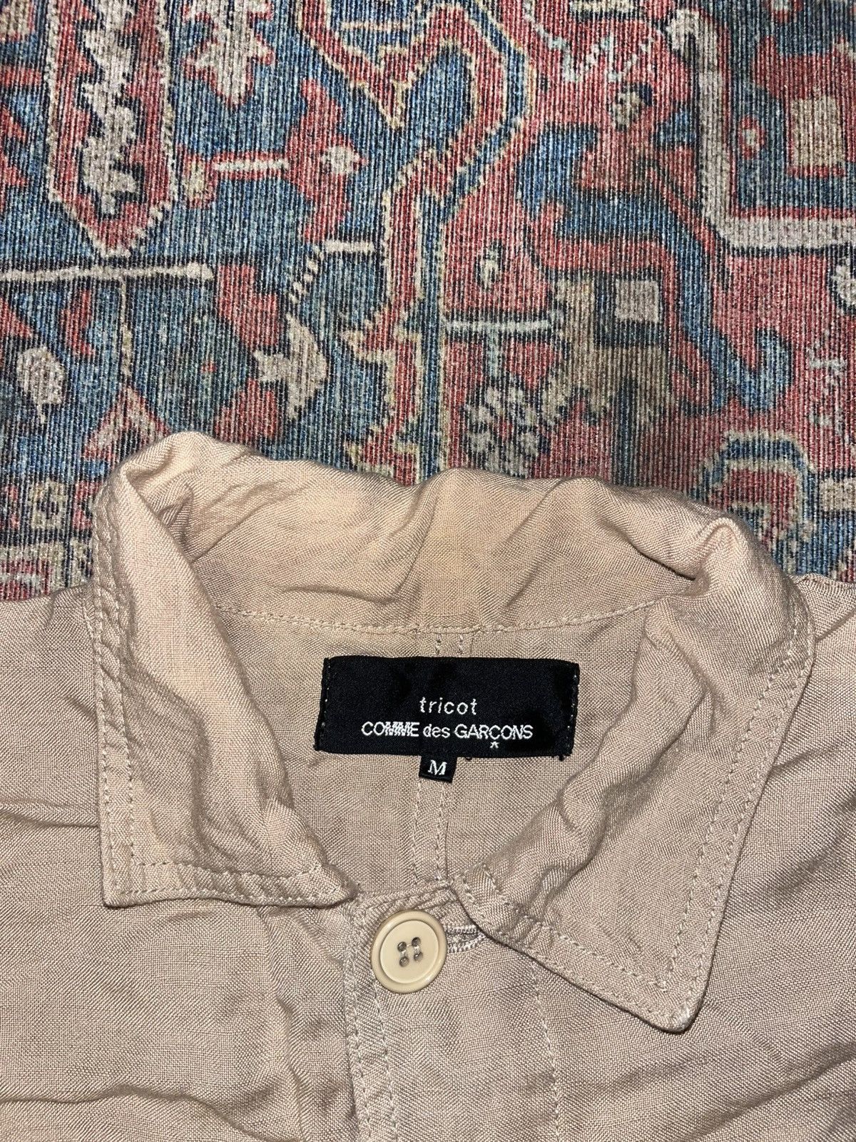 Comme des Garcons AD2002 Tricot Comme Des Garçons tan button up Size M / US 6-8 / IT 42-44 - 5 Thumbnail