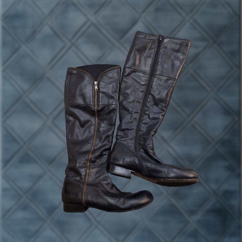 Vintage Archive Dockers Leather Zip Y2k Boots | Grailed
