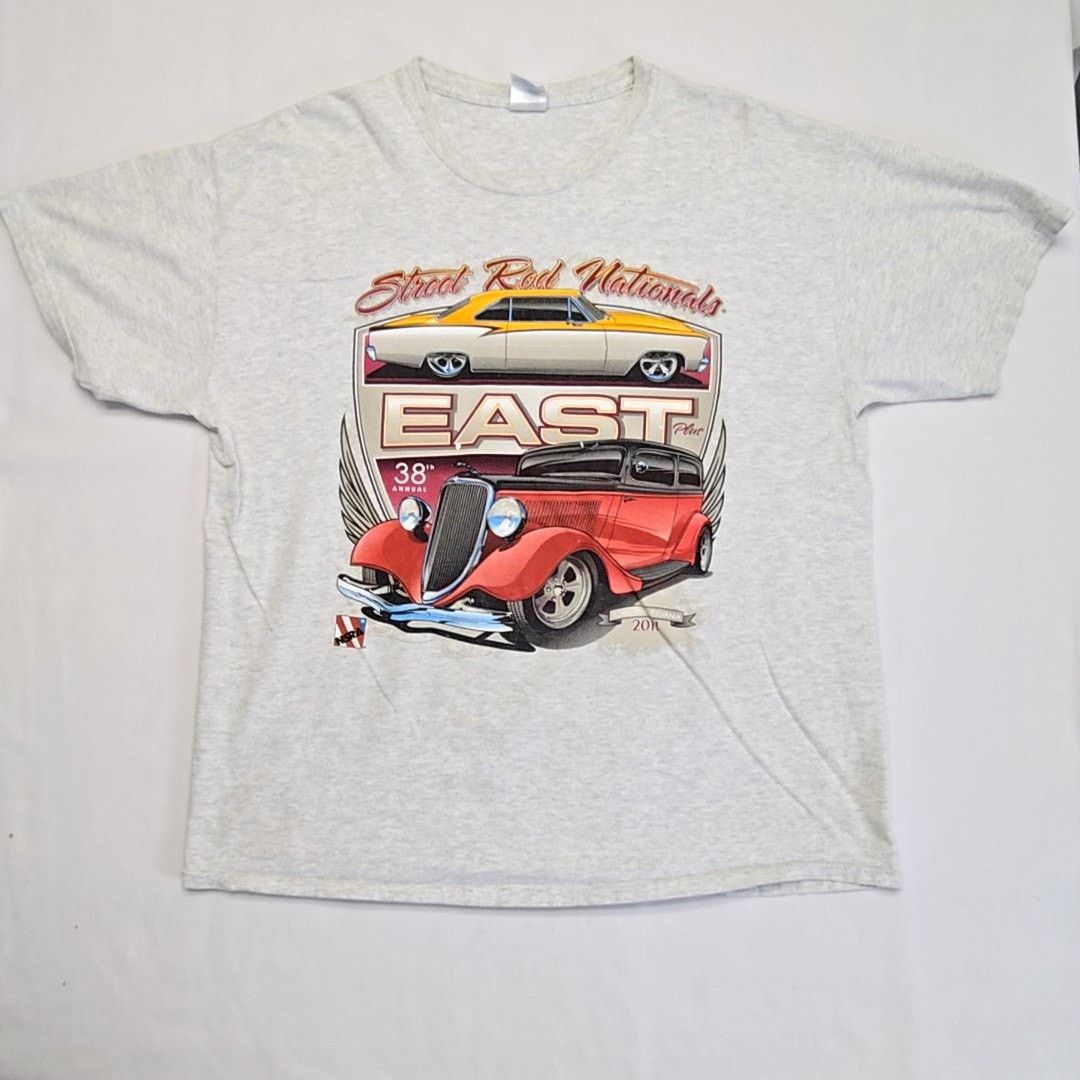 Gildan NSRA Street Rod Nationals Shirt Car Show Gray XL Graphic Tee Size US XL / EU 56 / 4 - 3 Thumbnail