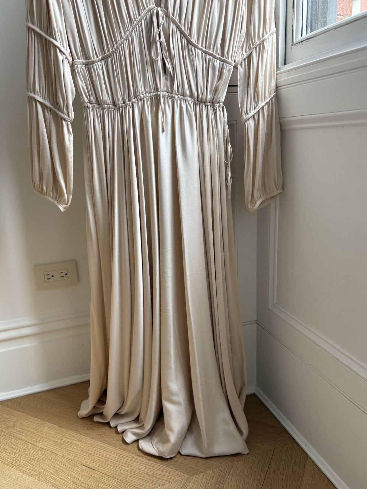 TOVE TOVE GRACEN GATHERED STRETCH SILK MIDI DRESS IN LIGHT PINK Size M / US 6-8 / IT 42-44 - 5 Thumbnail