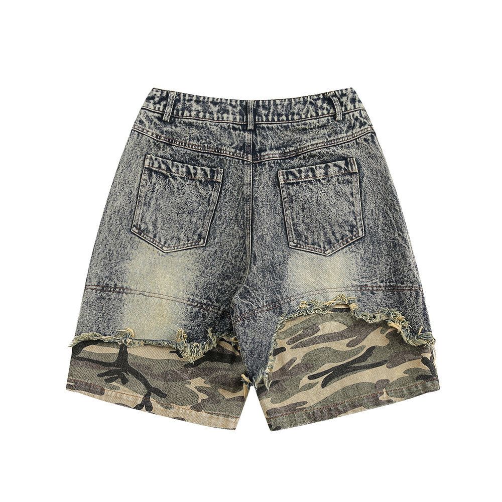 Other Patchwork Camo Jean Shorts Size US 34 / EU 50 - 6 Thumbnail