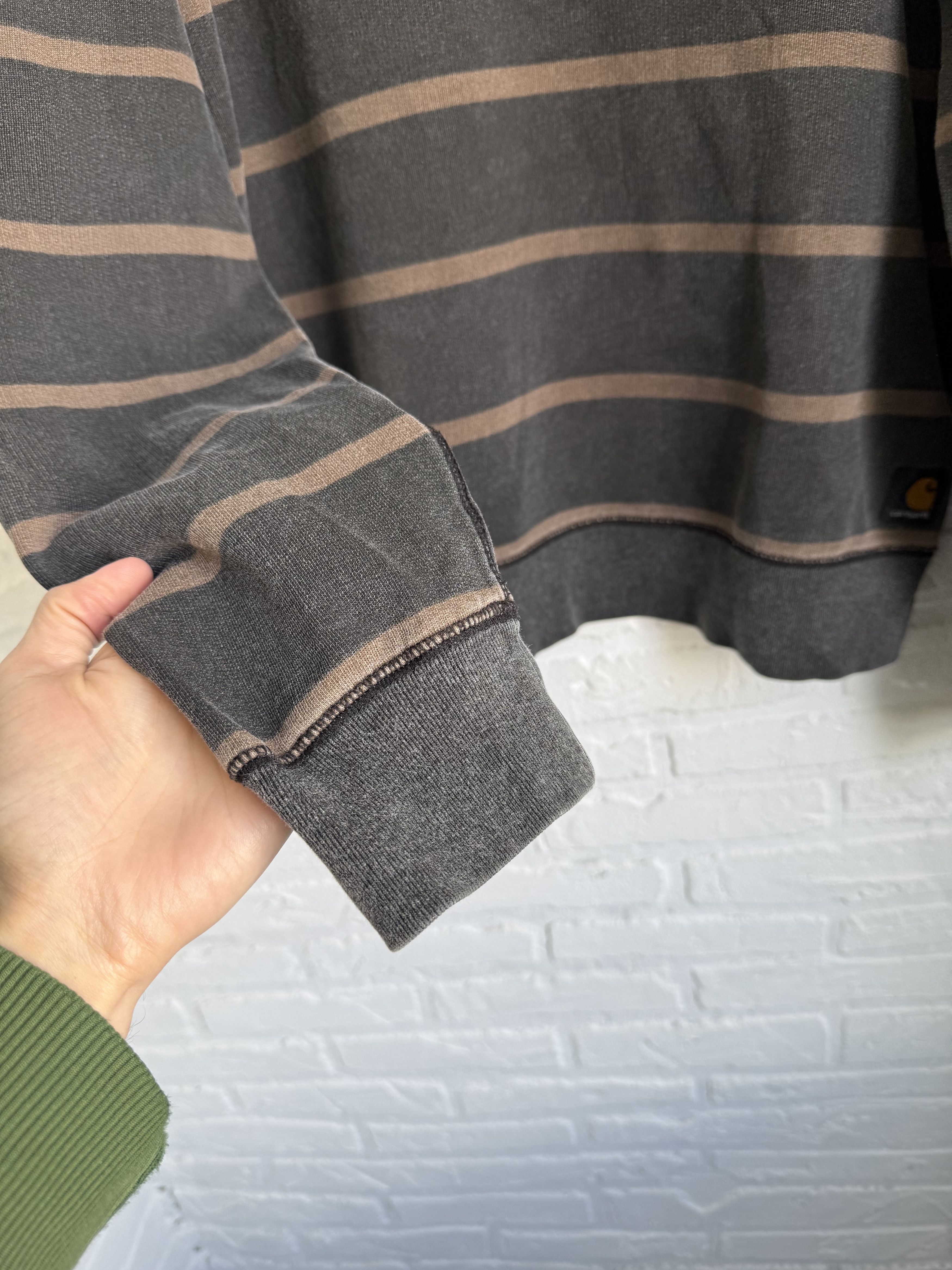 Carhartt Vintage Carhartt Hooded Chill Hoodie Striped Faded Brown Size US M / EU 48-50 / 2 - 5 Thumbnail