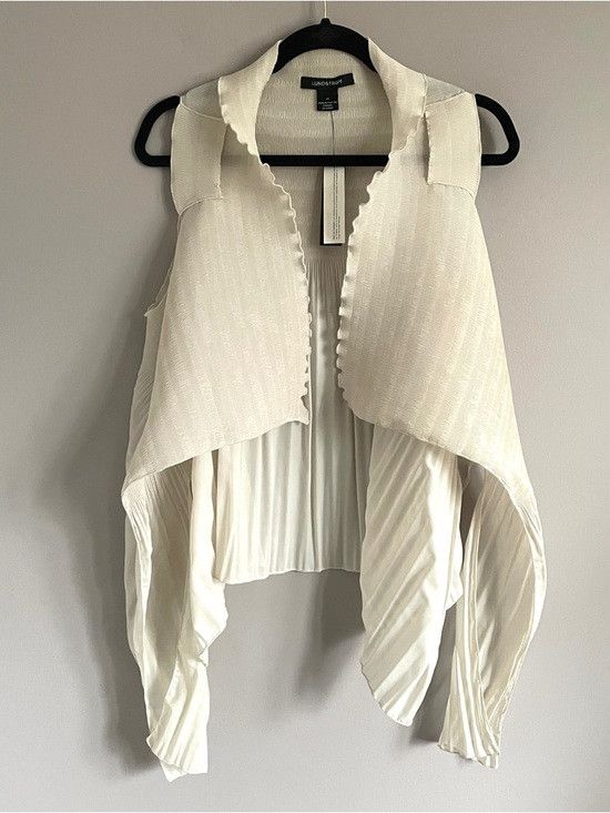 Other Lundstrom Chiffon Pleated Tie Front Vest Jacket - NWTs! Size XL / US 12-14 / IT 48-50 - 10 Thumbnail