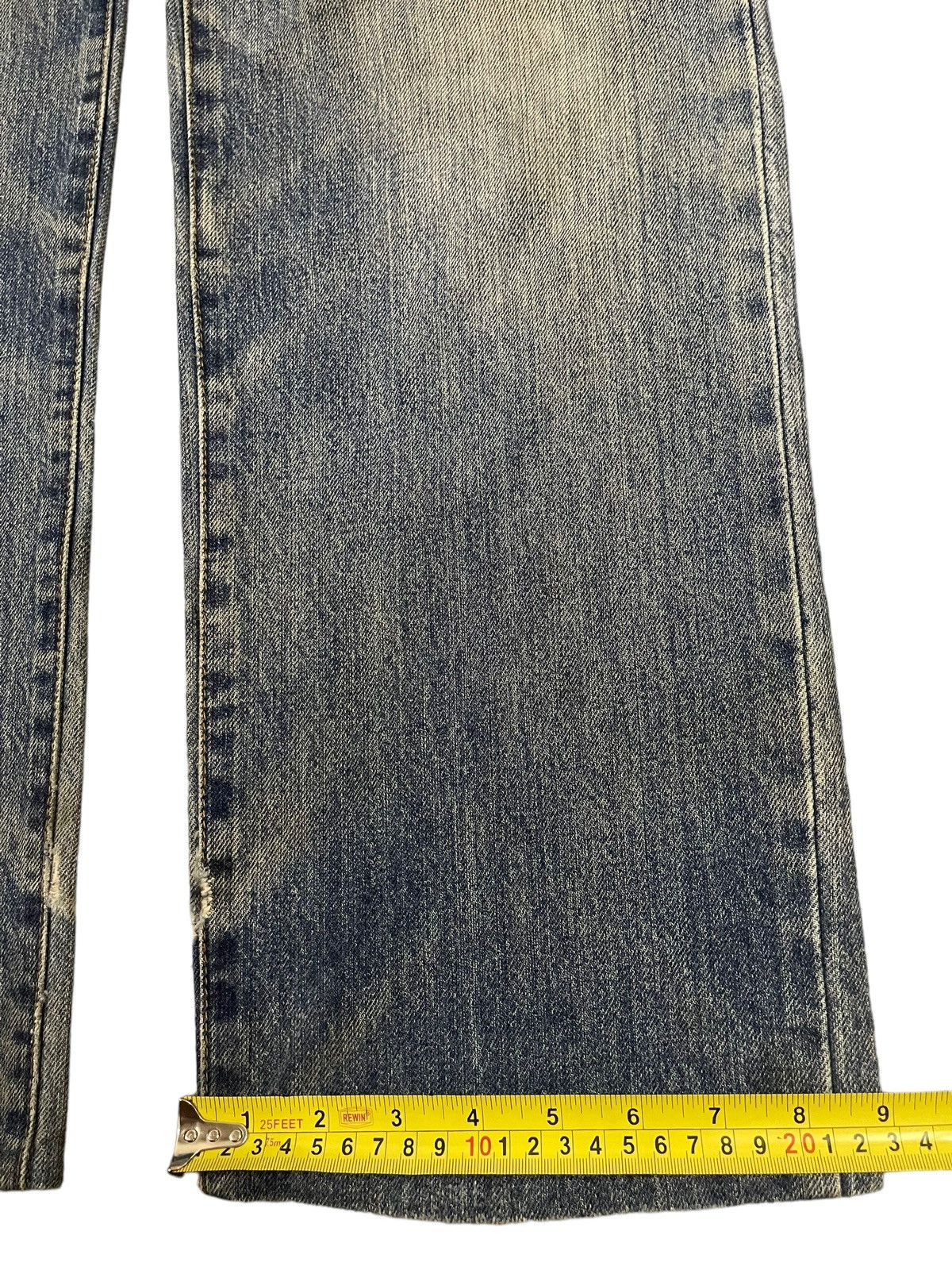 Hanes Vintage 90s Hanes Blue Wash Style Distressed Baggy Jeans Size US 34 / EU 50 - 15 Thumbnail