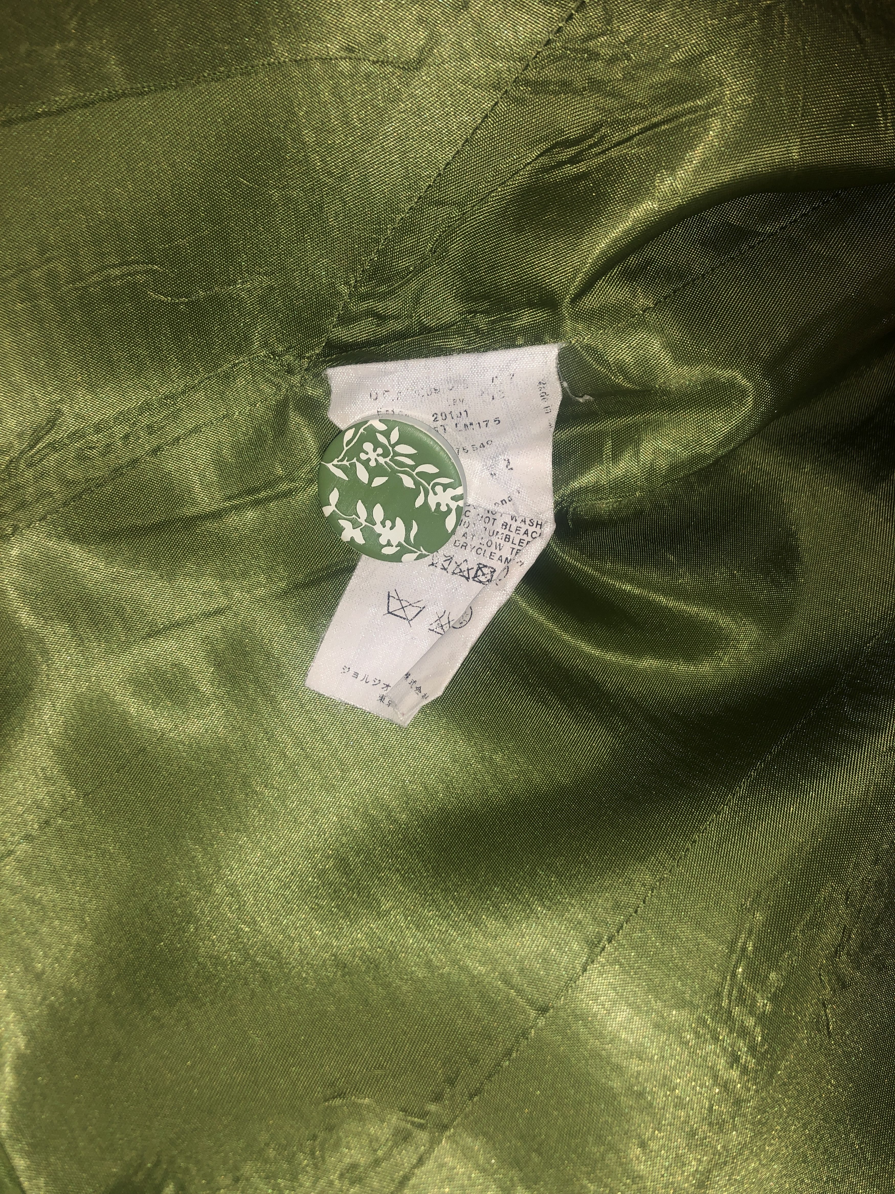 Giorgio Armani Green Silk Textured Fabric Blazer Size M / US 6-8 / IT 42-44 - 6 Thumbnail