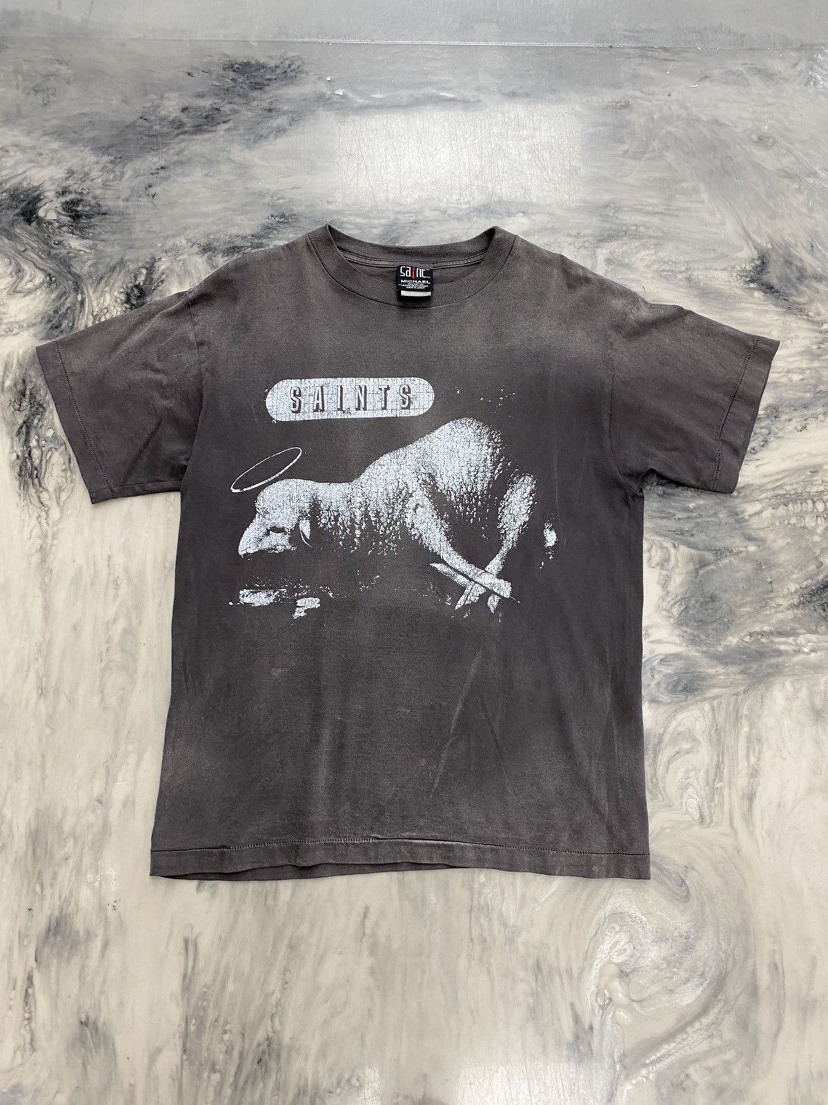 Saint Michael Saint Michael sheep lion tee black medium authentic 
