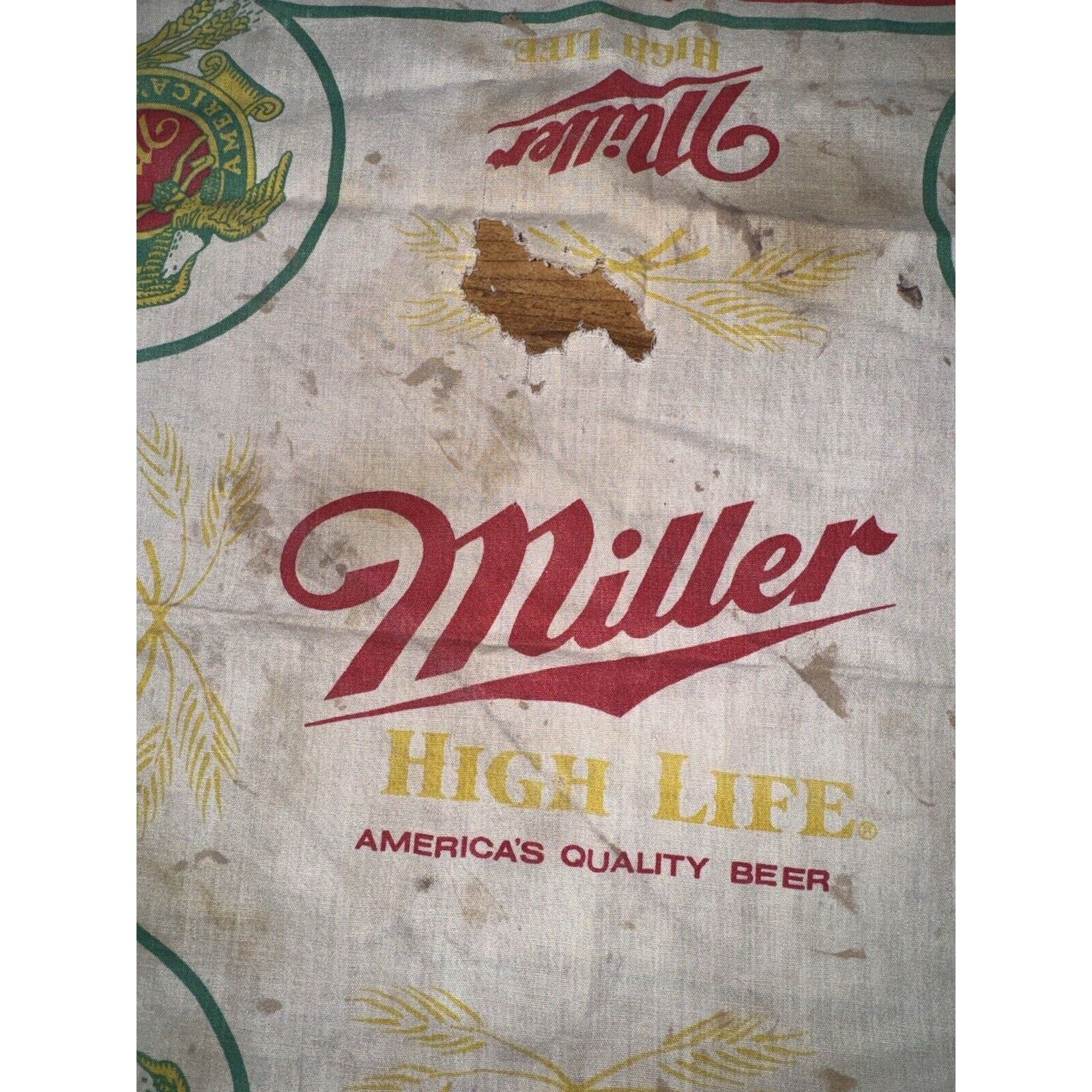 Band Tees × Vintage Vintage Miller High Life Pocket Square Distressed Size ONE SIZE - 2 Thumbnail