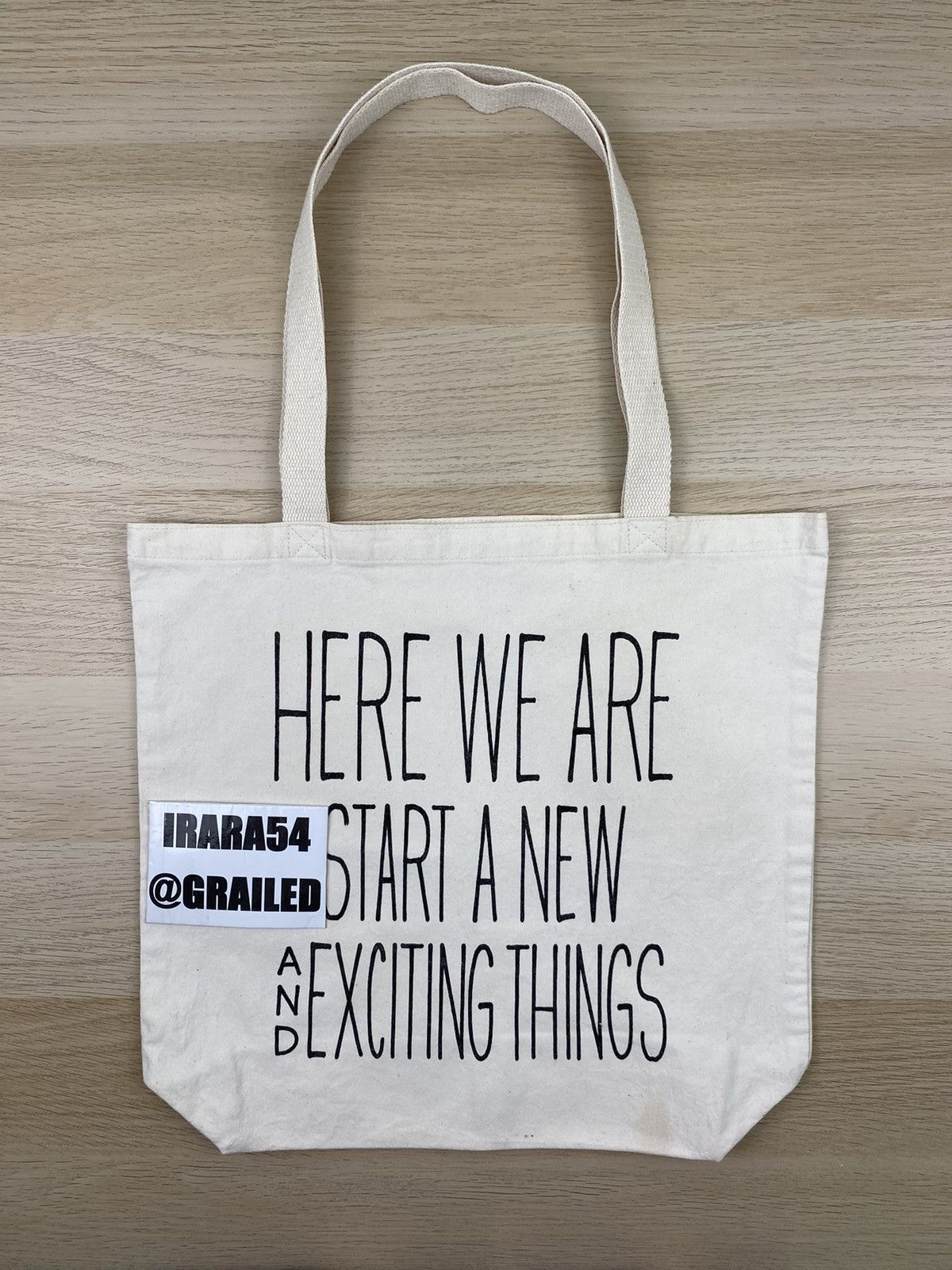 Vintage Here We Are Start A New And Exciting Things Totebag B050 Size ONE SIZE - 5 Thumbnail