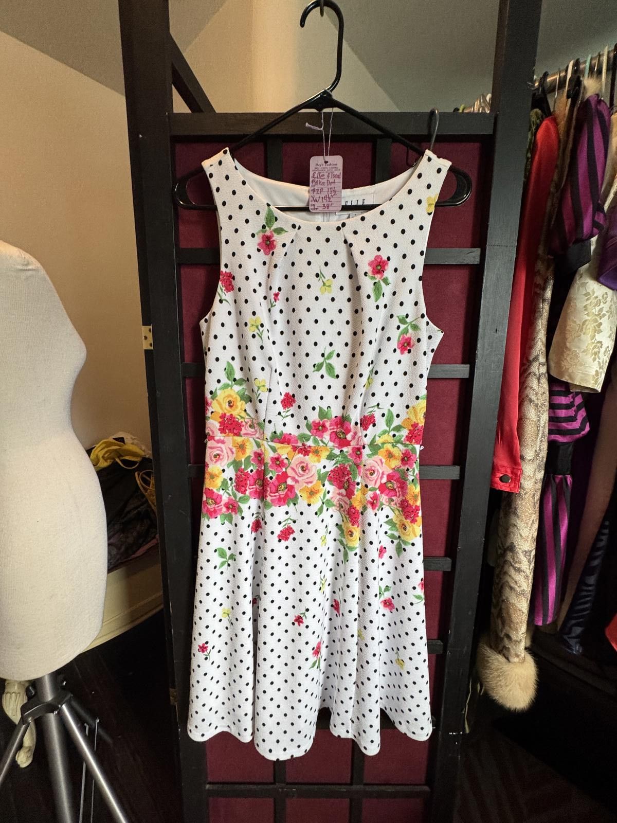 Ellesse Elle Floral Polka Dot Dress Size small Size S / US 4 / IT 40 - 1 Thumbnail