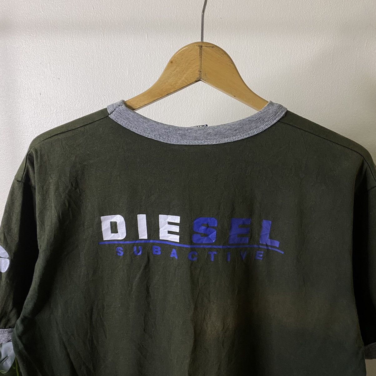 Diesel Vintage 2000s Diesel Subactive Ringer Tee Size US L / EU 52-54 / 3 - 8 Thumbnail