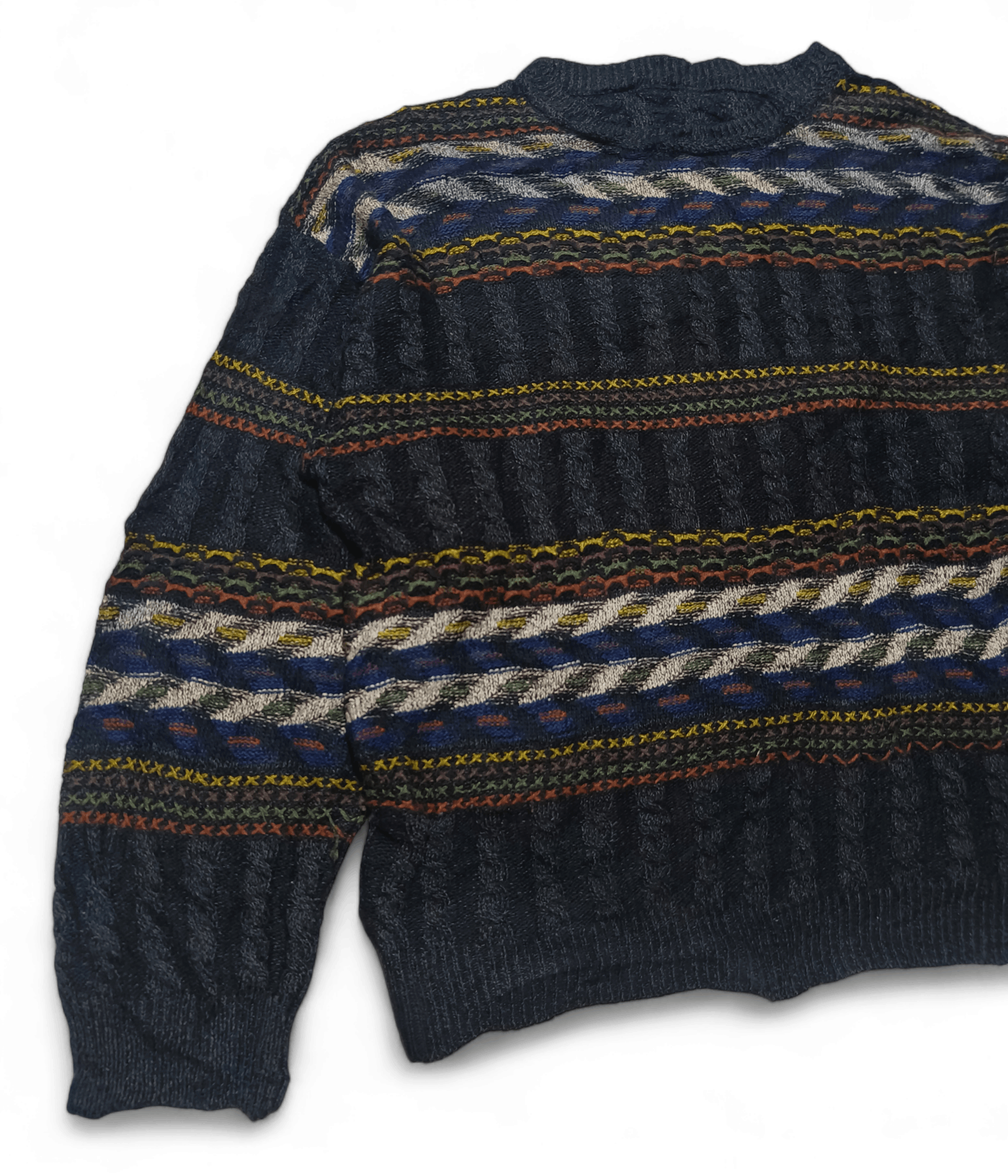 Other Vintage 80s Ethnic Abstract Motifs Cable Knit Sweater Size US M / EU 48-50 / 2 - 5 Thumbnail