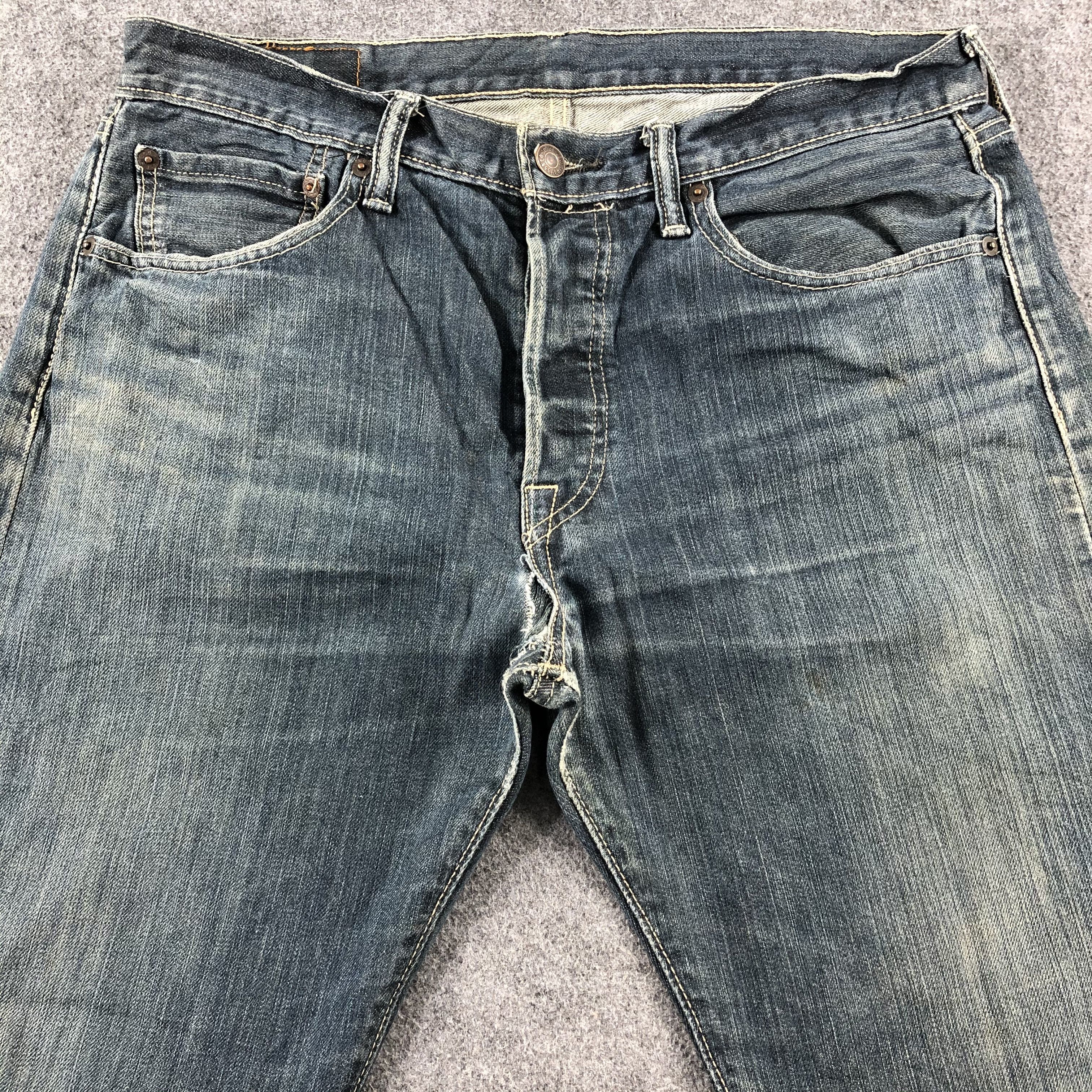 Levi's Vintage Faded Black Levis 501 Jeans-J2646 Size US 33 - 3 Thumbnail