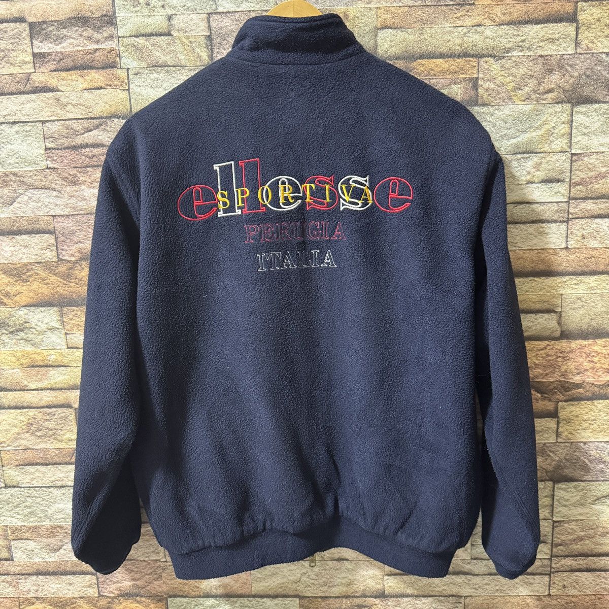 Ellesse × Vintage Vintage Ellesse Reversible Fleece Jacket Size US L / EU 52-54 / 3 - 1 Thumbnail