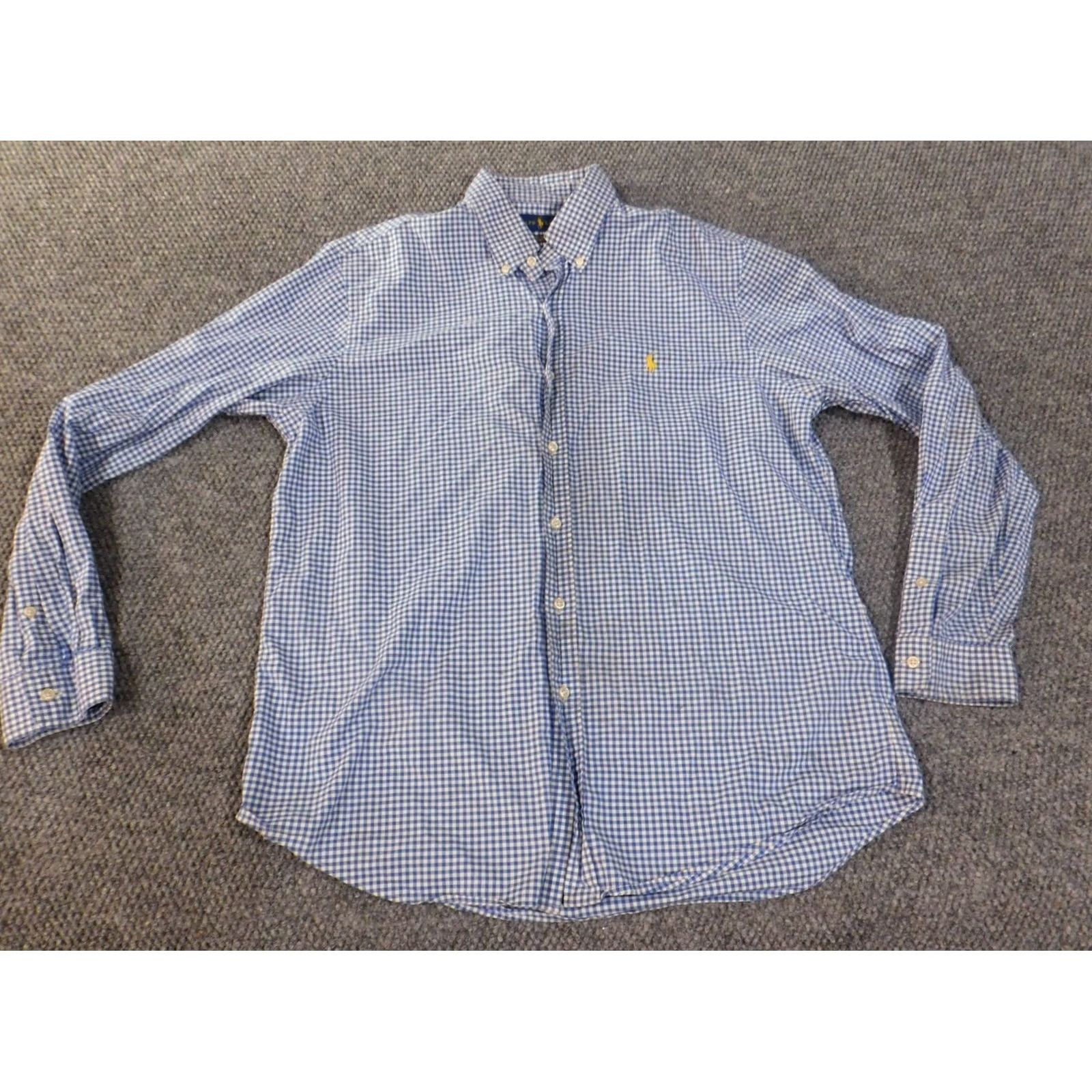 Ralph Lauren Ralph Lauren Shirt Mens Large Blue Plaid Stretch Polo Button-Up Collared Knit Cotton Button-Down Regular Size US L / EU 52-54 / 3 - 2 Thumbnail