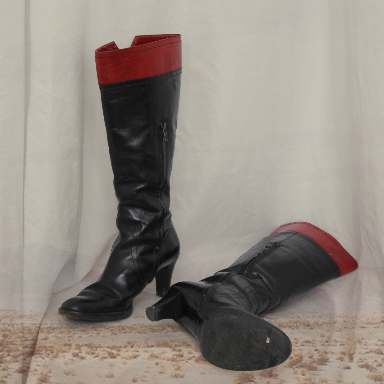 Vintage 🍎BLACK HIGH BOOTS🍎 Size US 7 / IT 37 - 3 Thumbnail