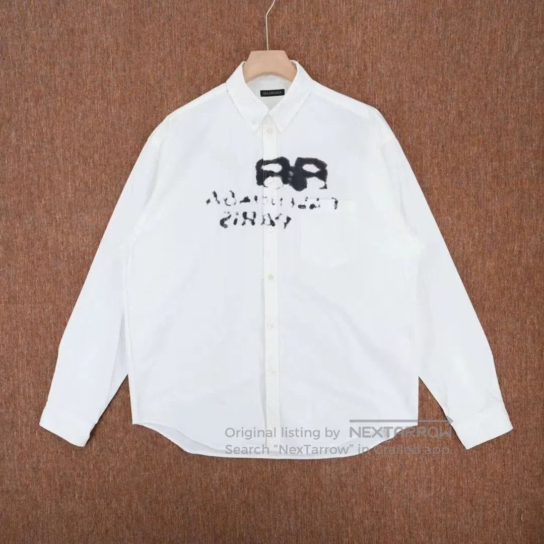 Balenciaga Balenciaga White Ink Letter Shirt. Size US M / EU 48-50 / 2 - 1 Thumbnail