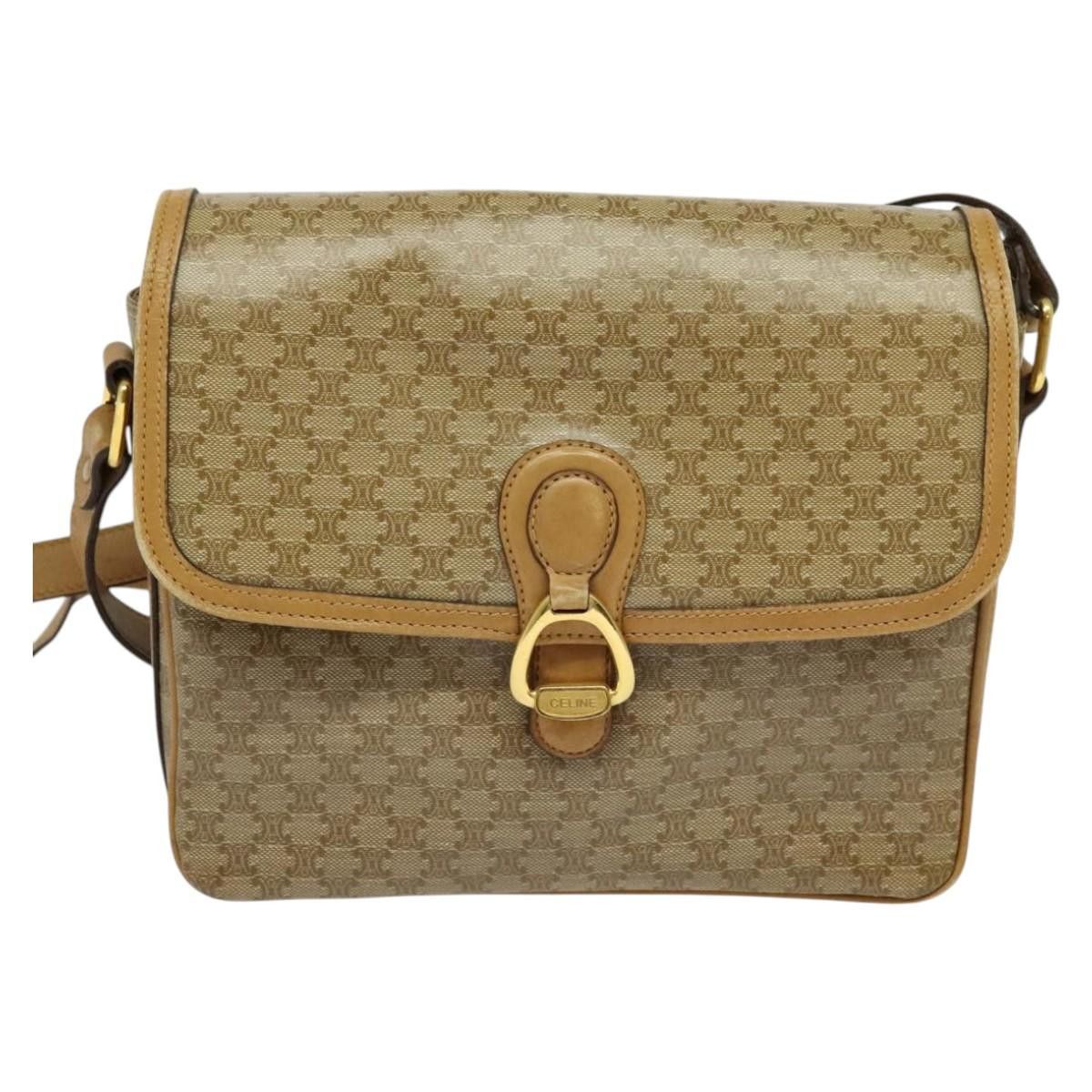 Celine CELINE Macadam Canvas Shoulder Bag Pvc Brown Gold Size ONE SIZE - 2 Thumbnail