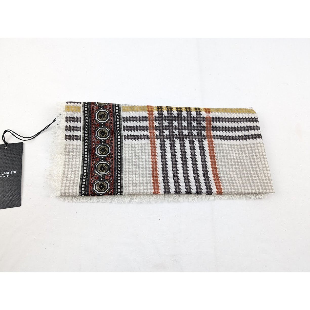 Saint Laurent Paris o1rshd1 Size: OS / Small Scarf in Multicolor Size ONE SIZE - 8 Thumbnail