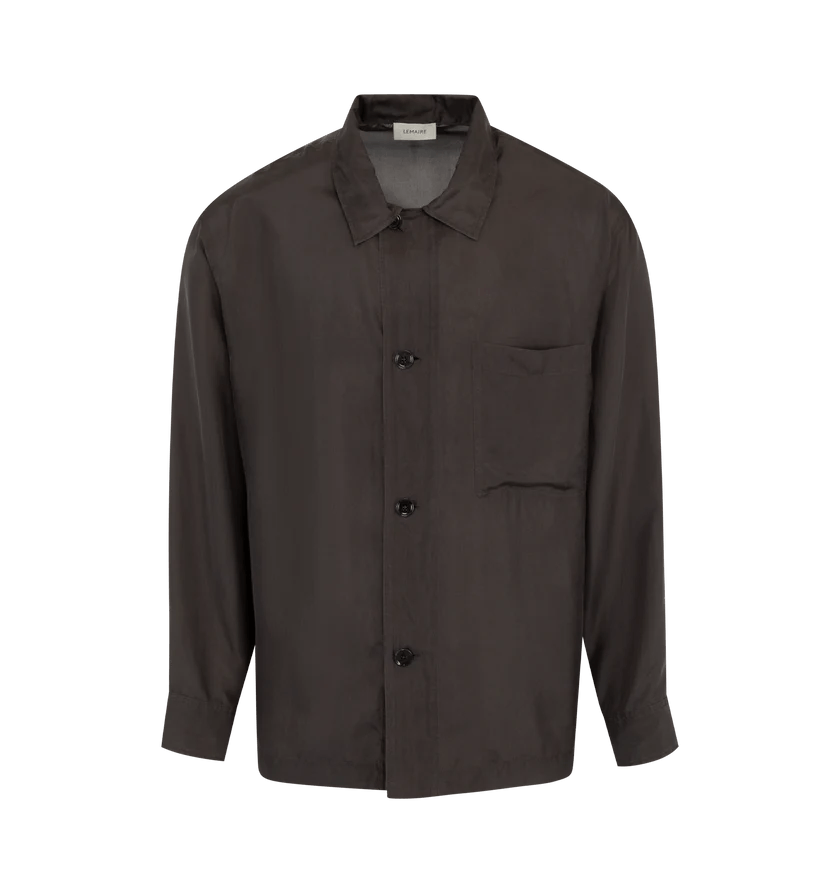 Lemaire o1h1sh11224 Pyjama Shirt in Espresso Size US M / EU 48-50 / 2 - 2 Thumbnail