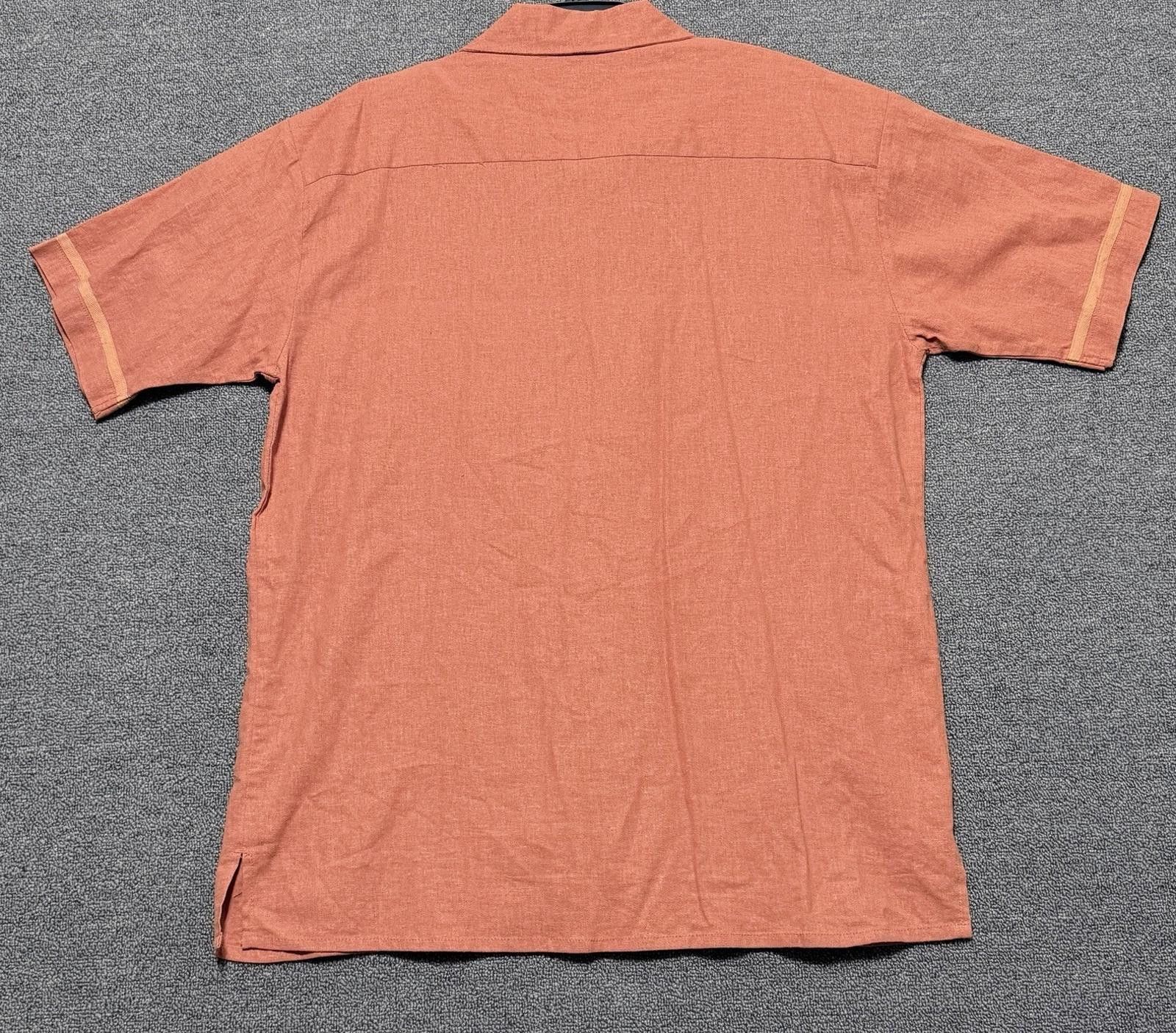 Other VTG Linen Connection Hawaiian Shirt Burnt Orange Mens L Size US L / EU 52-54 / 3 - 2 Thumbnail