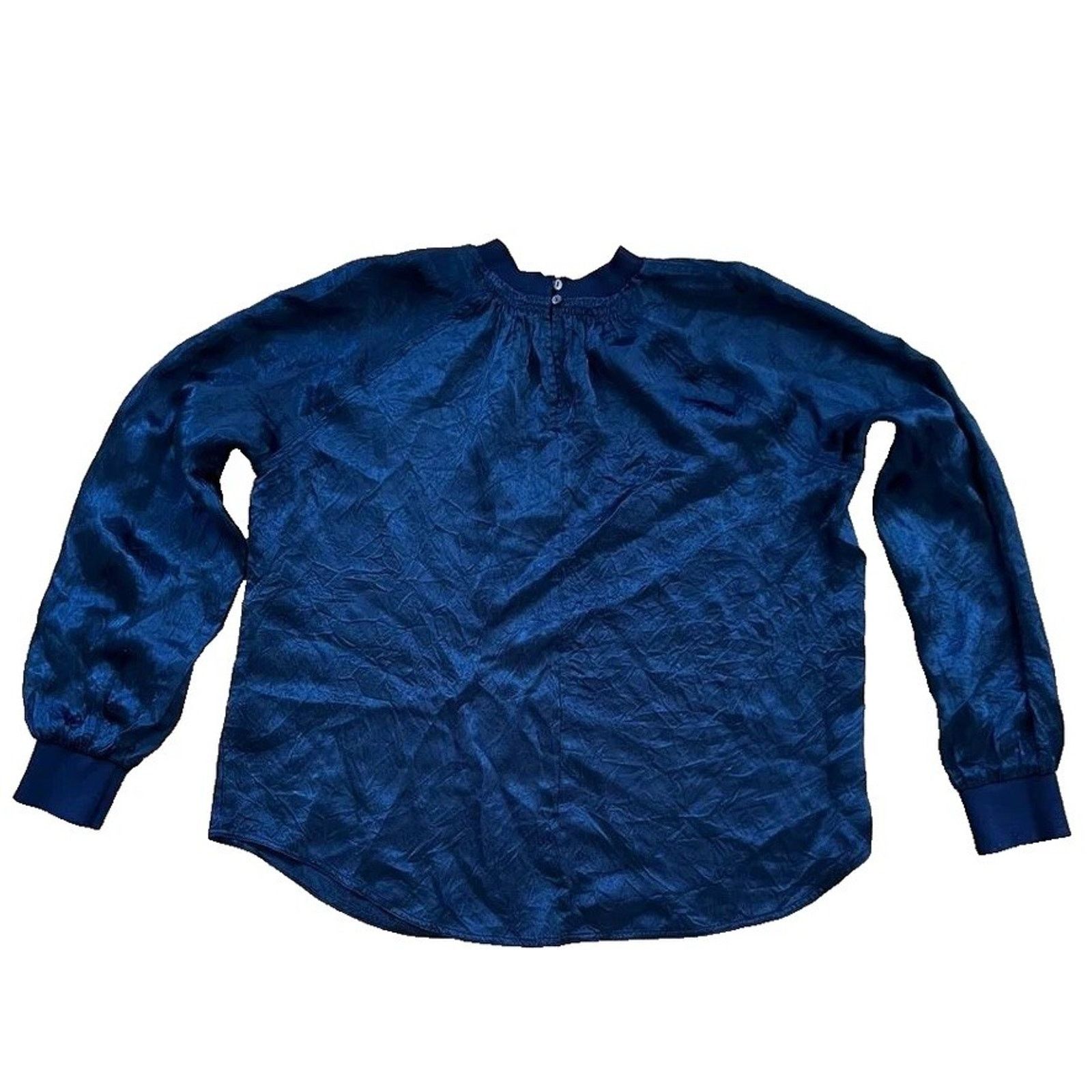 London Fog LONDON Women Blouse Long Sleeve Top Length Navy Smal A000822 Size S / US 4 / IT 40 - 2 Thumbnail