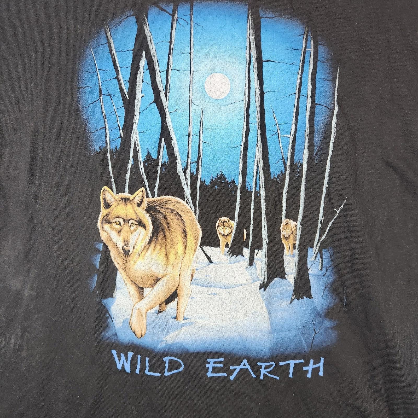 Designer Vintage Single Stitch Wild Earth Black Graphic Tshirt Large Size US L / EU 52-54 / 3 - 2 Thumbnail