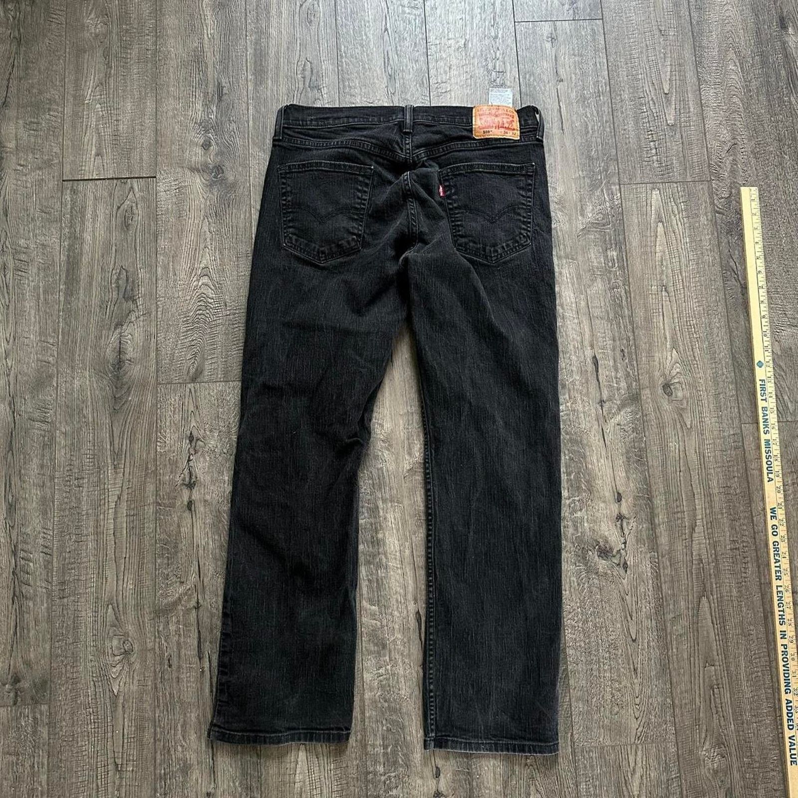 Levi's × Vintage Vintage Black Levis 559 Dark Denim Straight Fit Jeans Pants Size US 36 / EU 52 - 7 Thumbnail