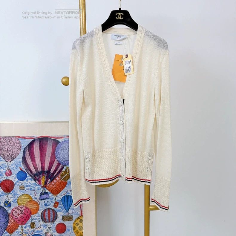 Thom Browne Thom Browne Beige Knit Cardigan Size 42 3 Size US XS / EU 42 / 0 - 1 Thumbnail