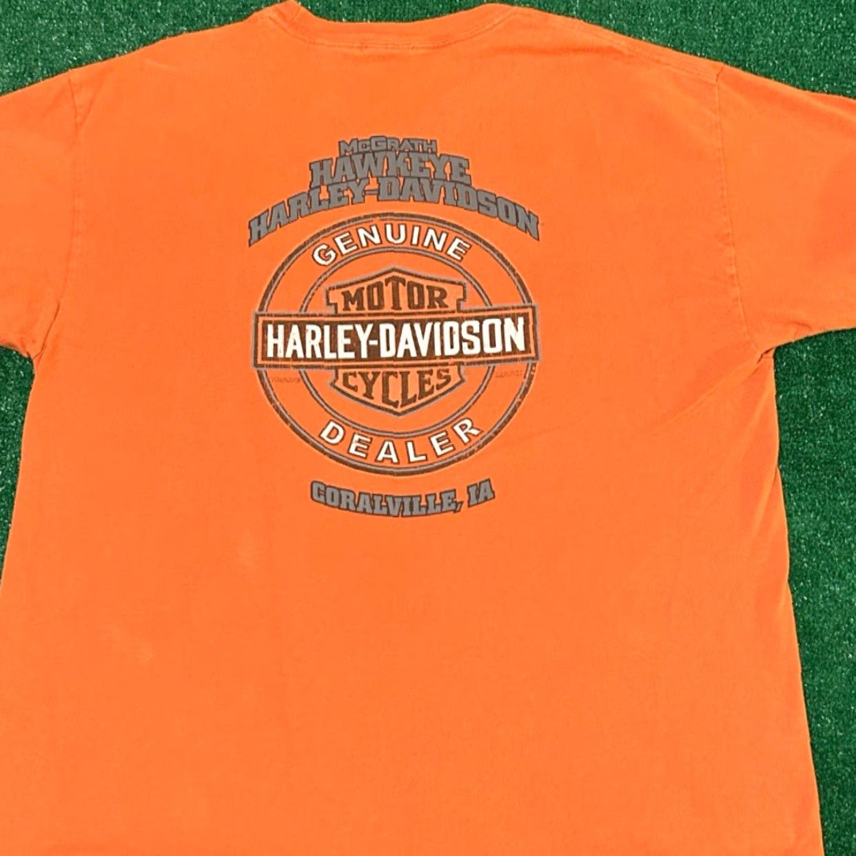 Harley Davidson VINTAGE Harley-Davidson Biker 90s Y2K BullDog Iowa Logo VTG 2011 Shirt XL Mens Orange Size US XL / EU 56 / 4 - 2 Thumbnail