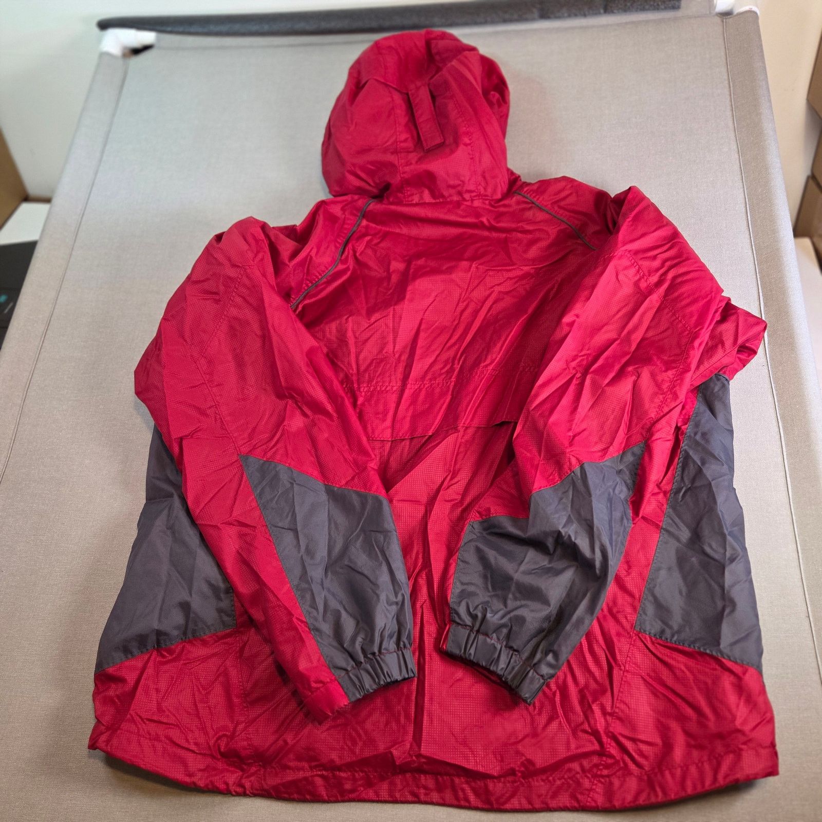 Columbia Columbia XL Red Gray Nylon Hooded Jacket Size US XL / EU 56 / 4 - 2 Thumbnail