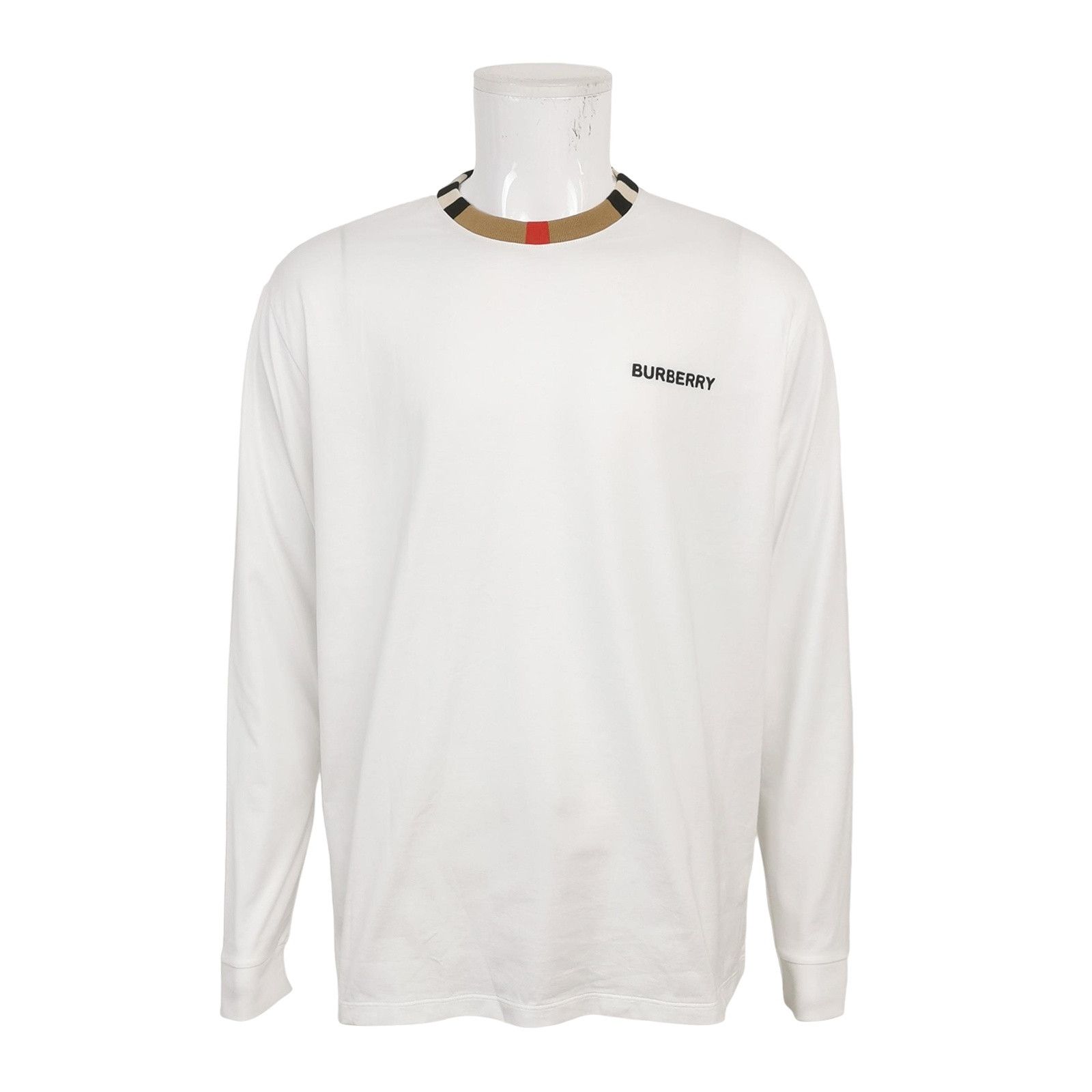 Burberry Burberry Check Trim Logo Long Sleeve T-Shirt L Size US L / EU 52-54 / 3 - 1 Thumbnail