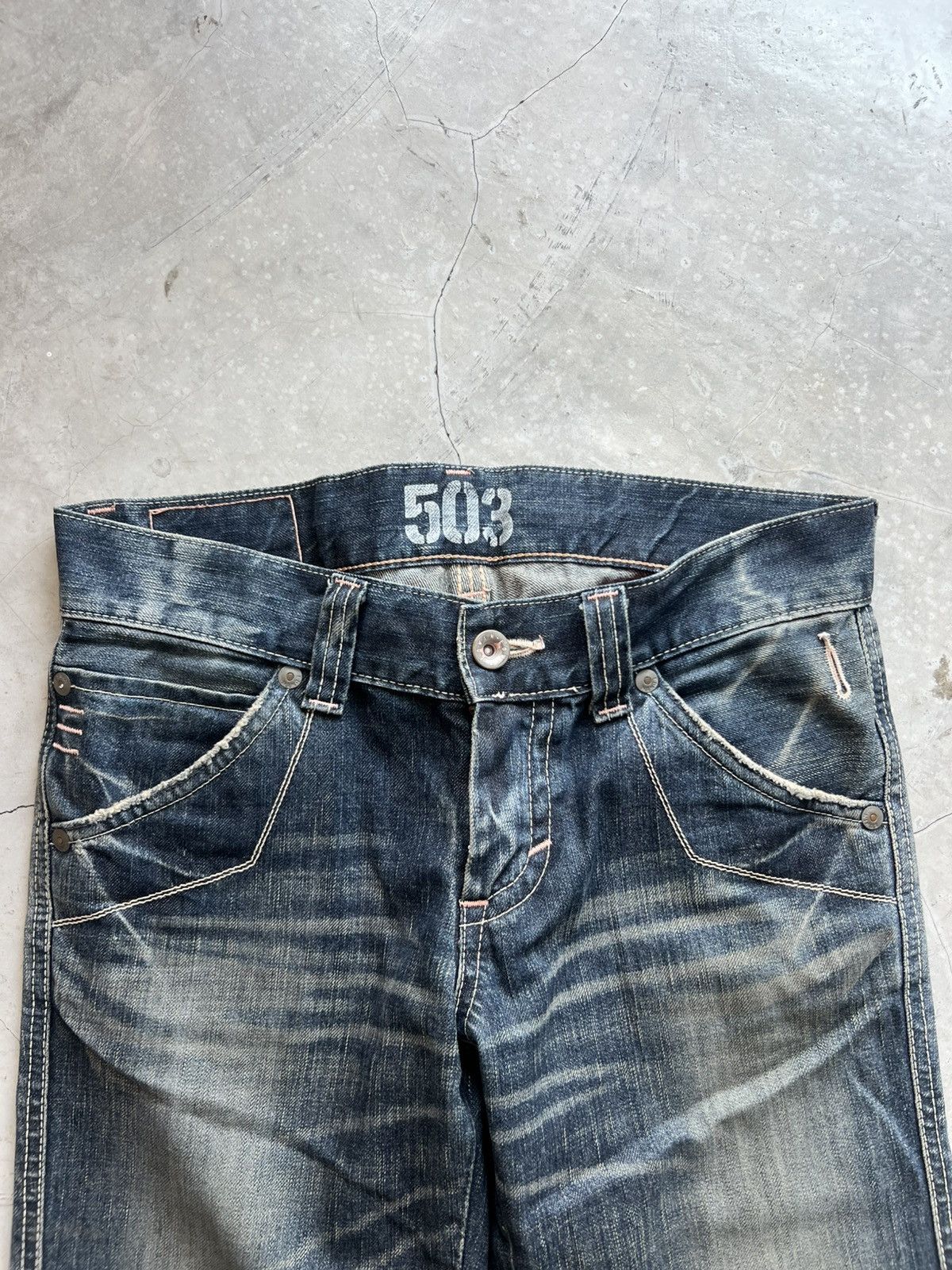 Edwin Edwin Blue Trip Sz.M 33x29.5 Belt Buckle Flare Jeans Size US 33 - 3 Thumbnail