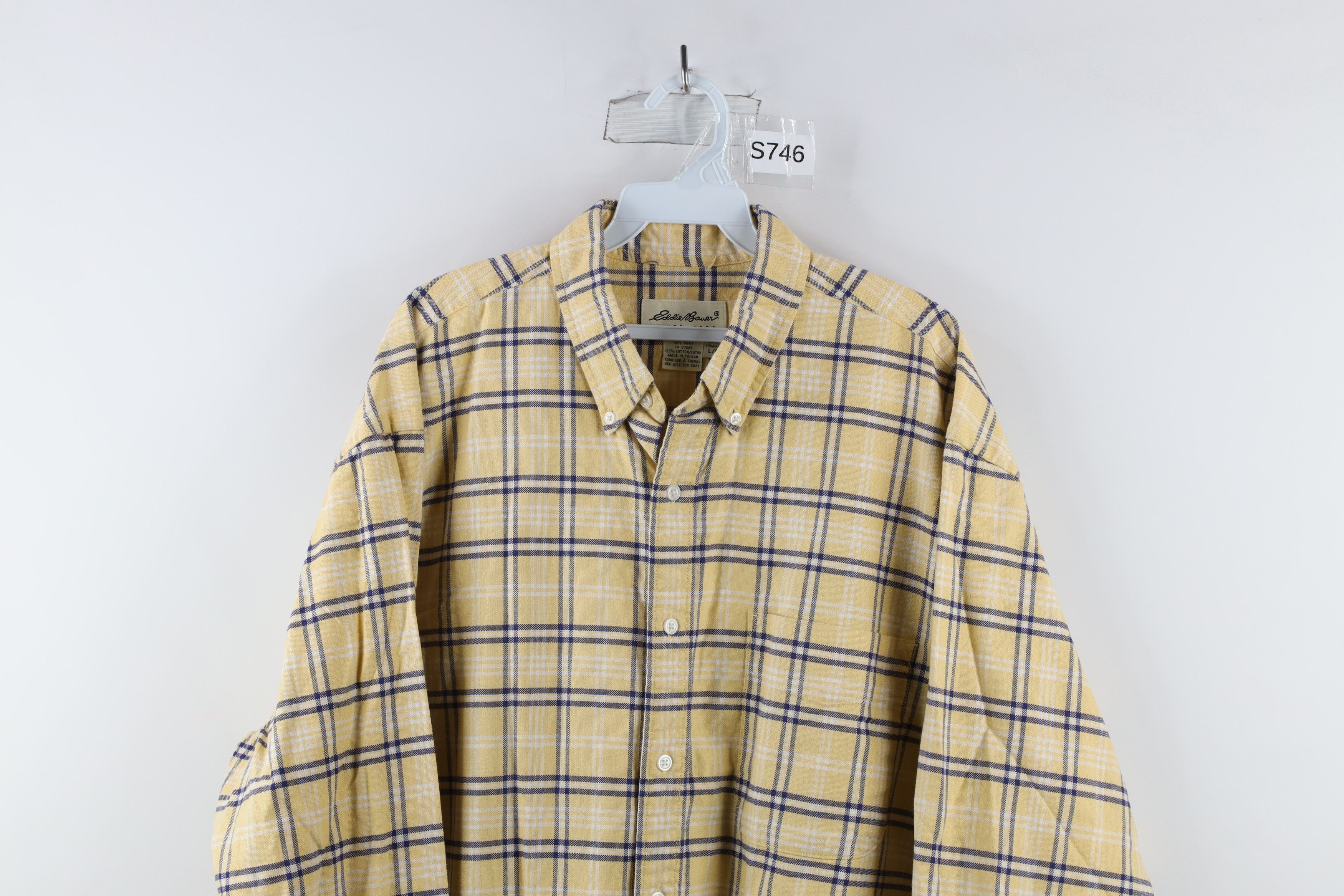 Vintage Vintage 90s Eddie Bauer Heavyweight Button Down Shirt Plaid ...