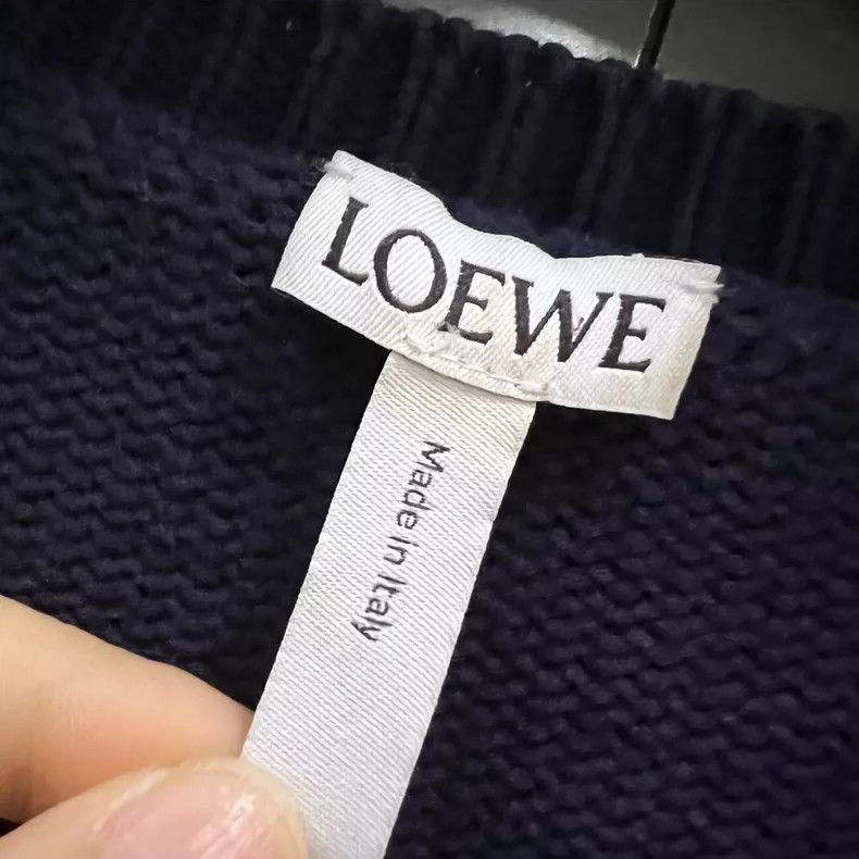 Loewe LOEWE Blue and green round neck knit sweater Size US L / EU 52-54 / 3 - 3 Thumbnail