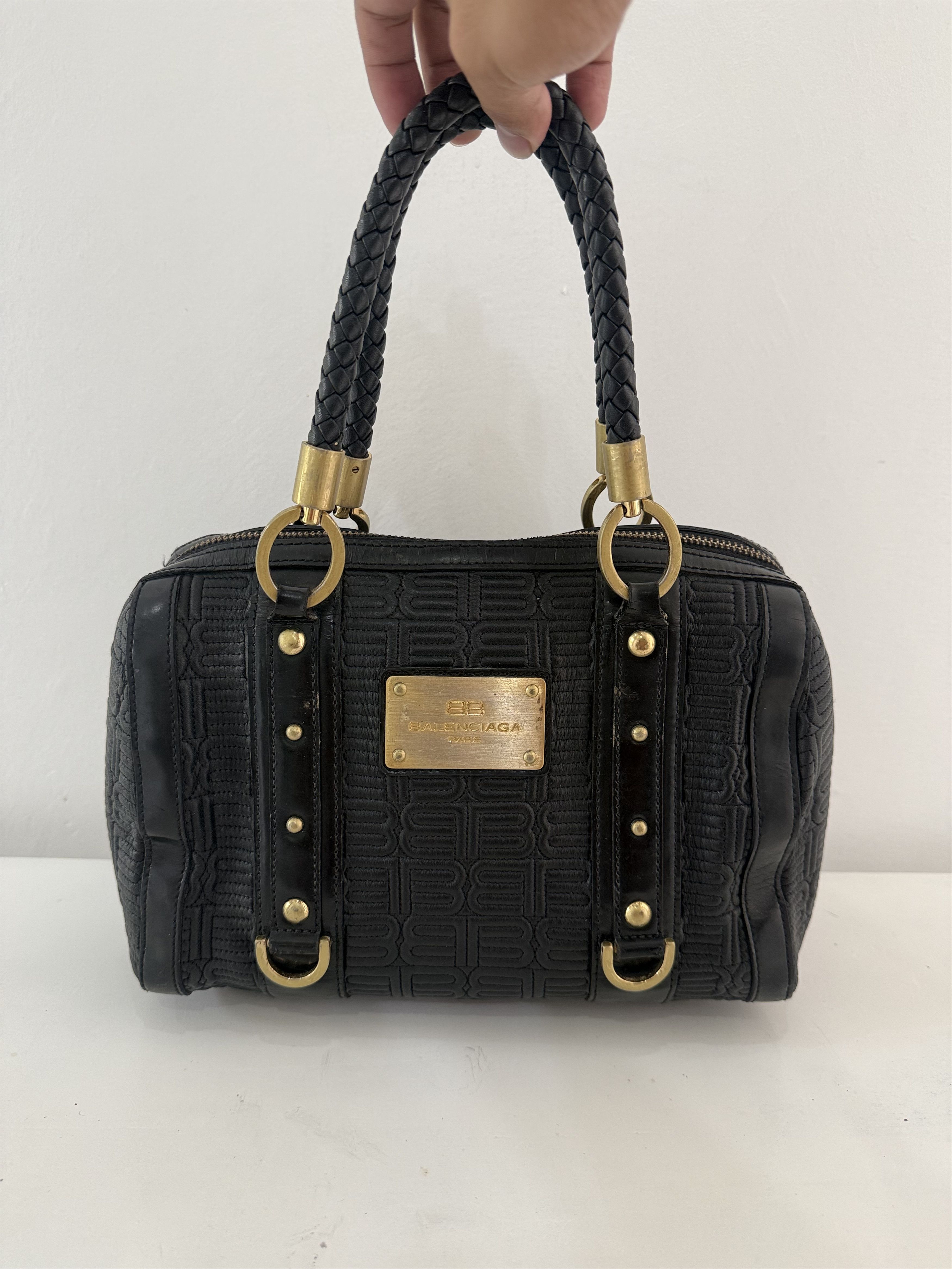 Balenciaga Balenciaga - Vintage Mini Leather Quilted Boston Bag Size ONE SIZE - 1 Thumbnail