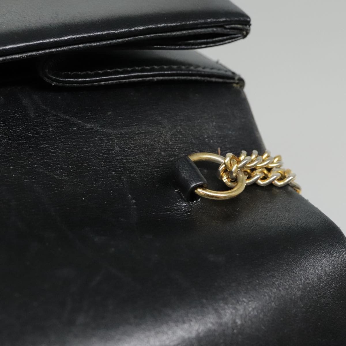 Dior DIOR Chain Shoulder Bag Leather Black Gold Size ONE SIZE - 10 Thumbnail