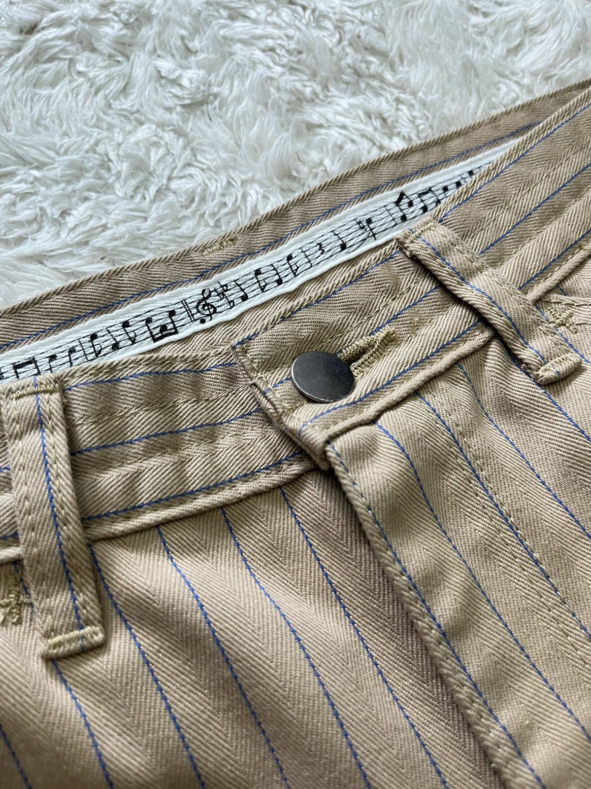 Number (N)ine number nine blue pinstripe pants Size US 30 / EU 46 - 4 Thumbnail