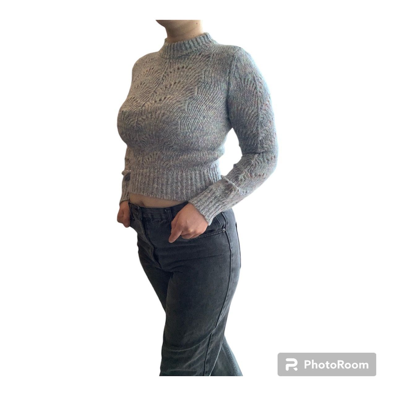 Designer NWT Pointelle Sweater - Dynamite Knitwear Collection Size XS / US 0-2 / IT 36-38 - 9 Thumbnail