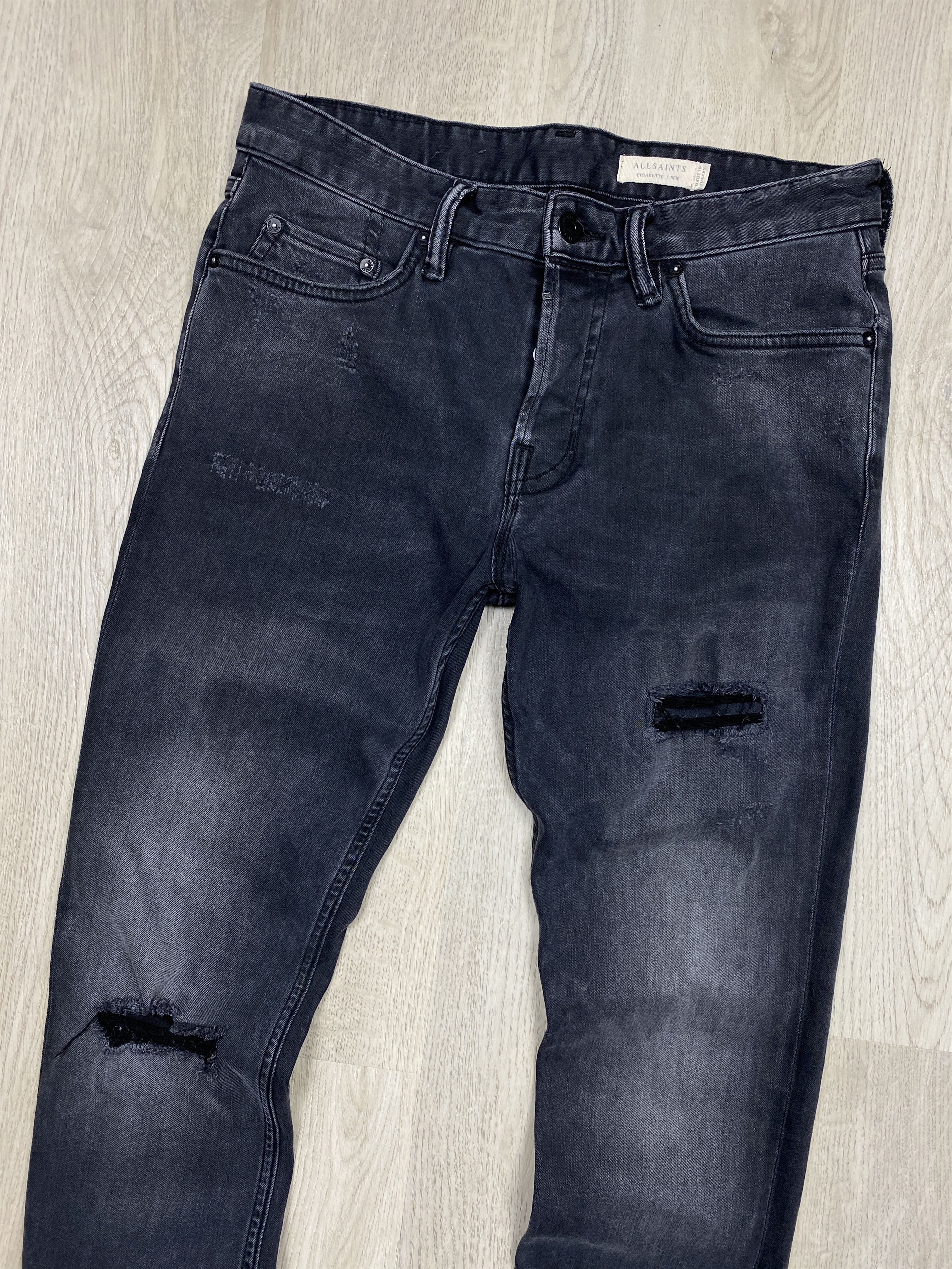 Allsaints Allsaints Damaged Cigarette Mens Denim Pants Jeans Size US 30 / EU 46 - 2 Thumbnail