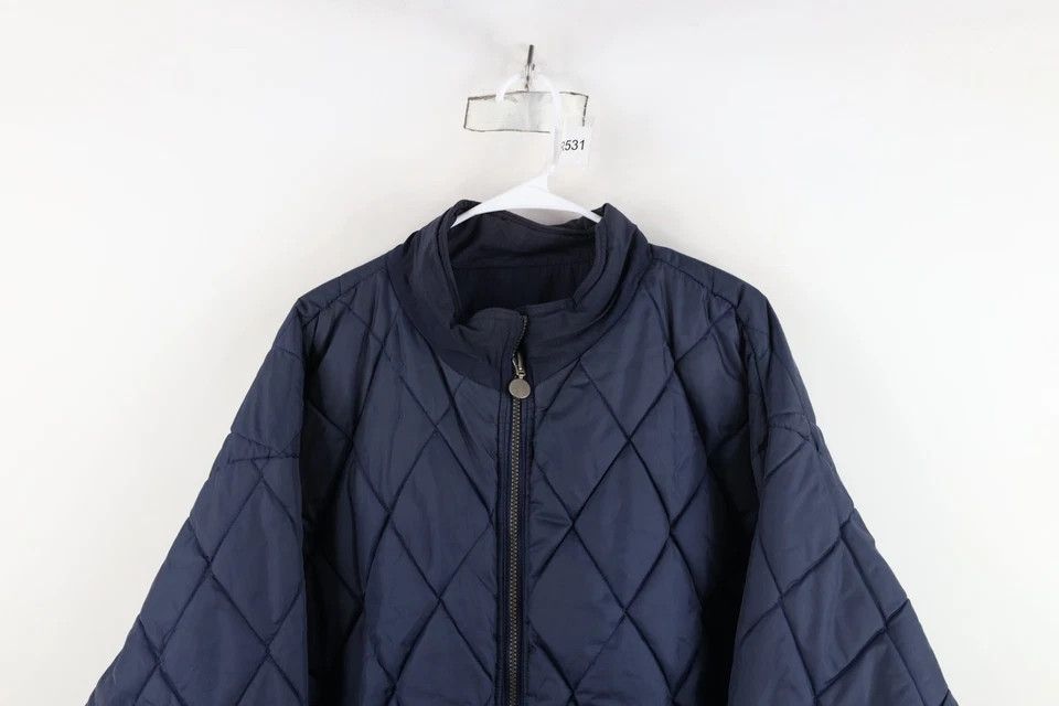 Adidas Vintage 90s Adidas Reversible Quilted Puffer Jacket Blue Size US L / EU 52-54 / 3 - 13 Thumbnail