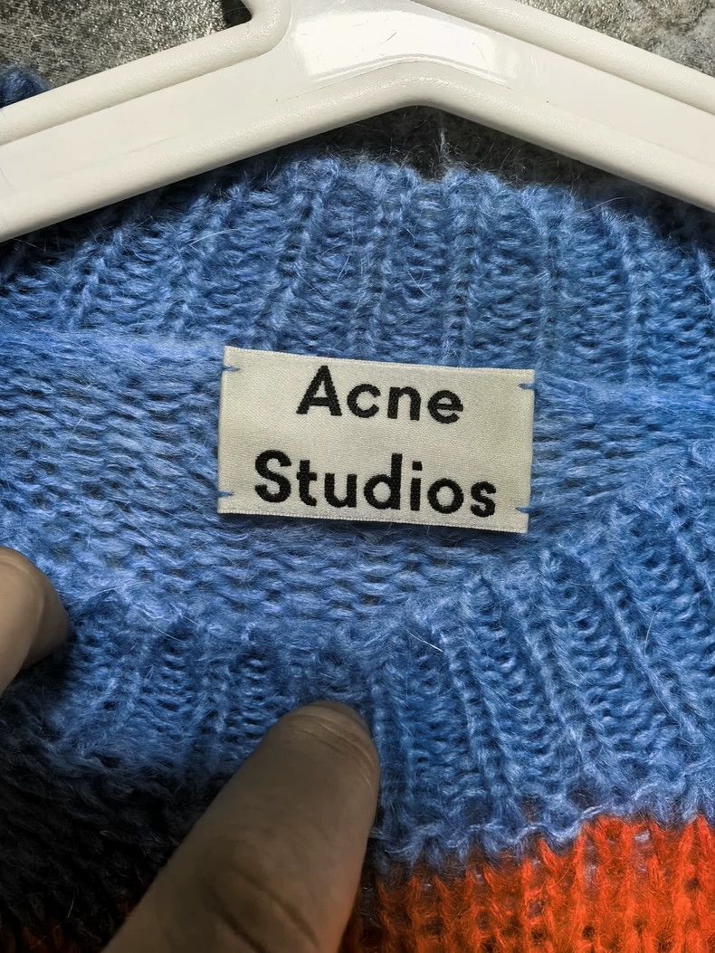 Acne Studios Acne Studios A red and blue color-blocked distressed sweat Size US XXS / EU 40 - 5 Thumbnail