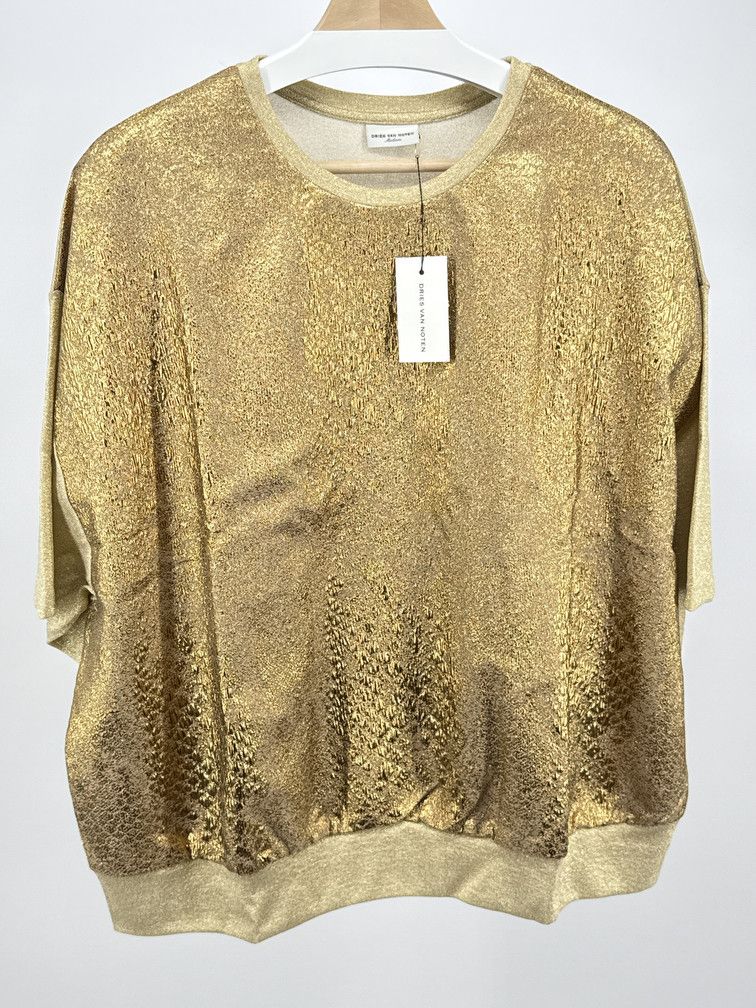 Dries Van Noten Oversized Gold Blouse Size M / US 6-8 / IT 42-44 - 1 Thumbnail