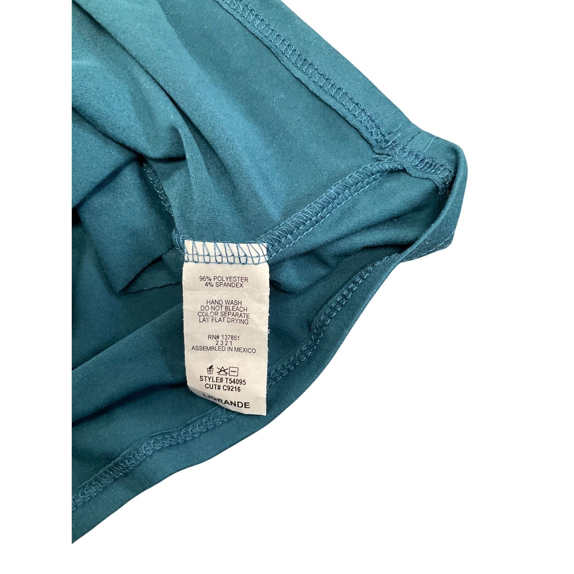 Other Teal Tie-Shoulder Tank Top By Gaze Size L Polyester/Spandex Size L / US 10 / IT 46 - 5 Thumbnail