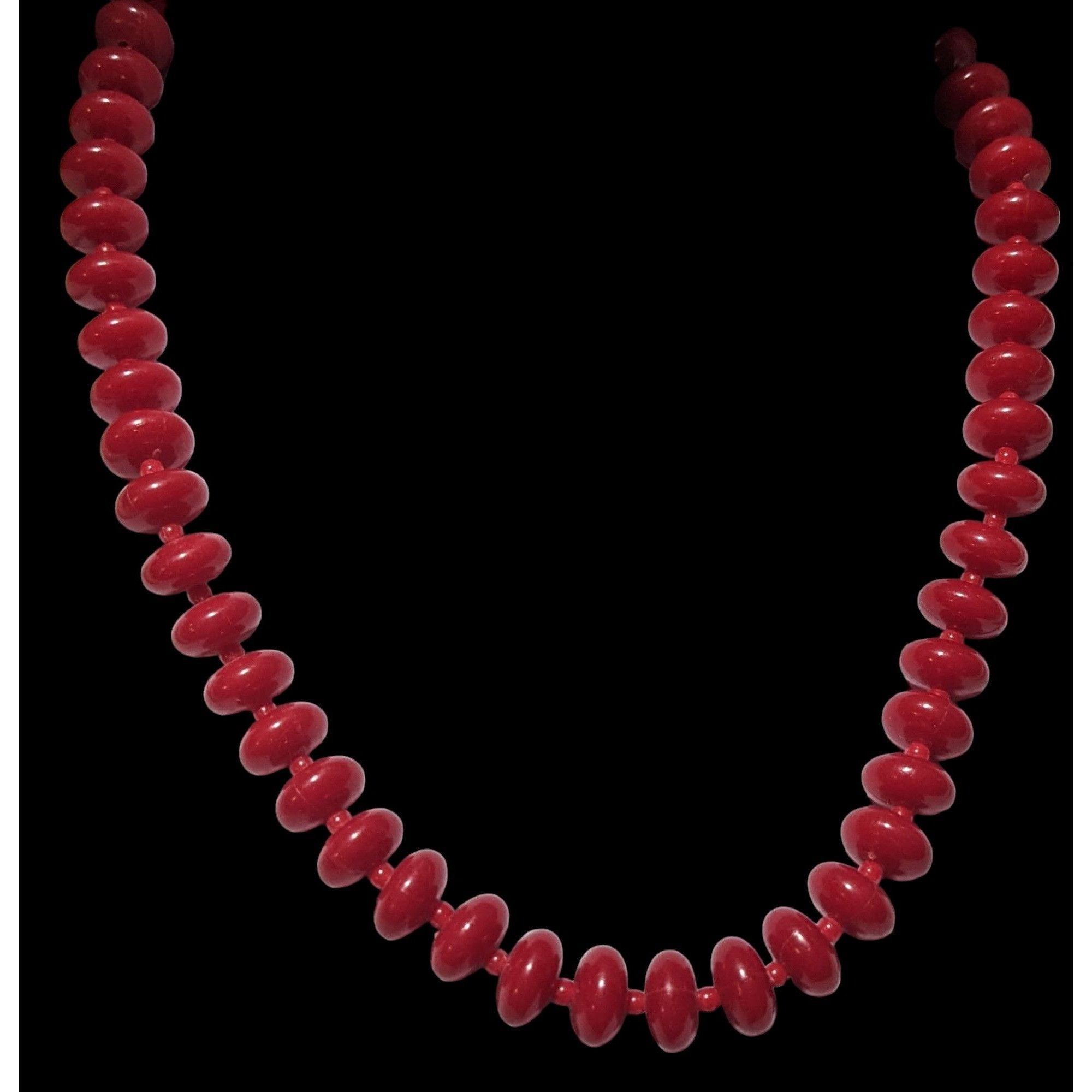 Other Vintage Red Cinnamon Candy Style Beaded Necklace Size ONE SIZE - 3 Thumbnail