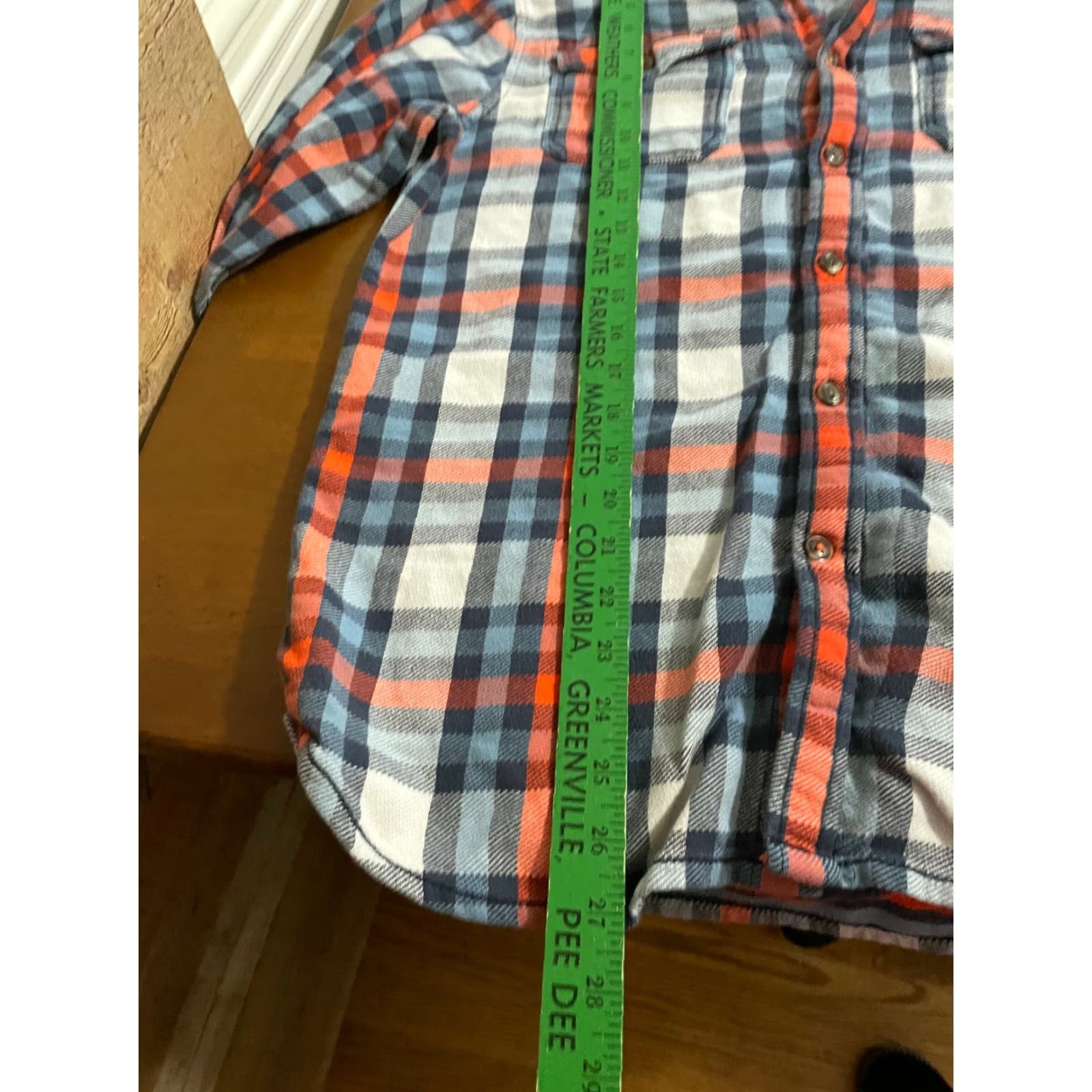 The North Face VINTAGE THE NORTH FACE Men's Flannel Shirt Orange Blue Long Sleeve Medium Plaid Button-Up Shirt Mens Size US M / EU 48-50 / 2 - 5 Thumbnail