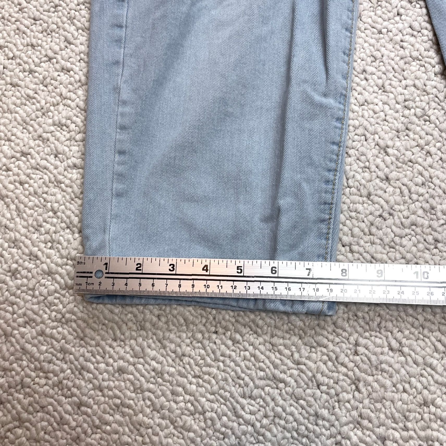 Shein Shein Jeans Womens XL Blue Denim Light Wash Straight Leg High Rise Mom 33x25 Size 40" / US 18 - 2 Thumbnail